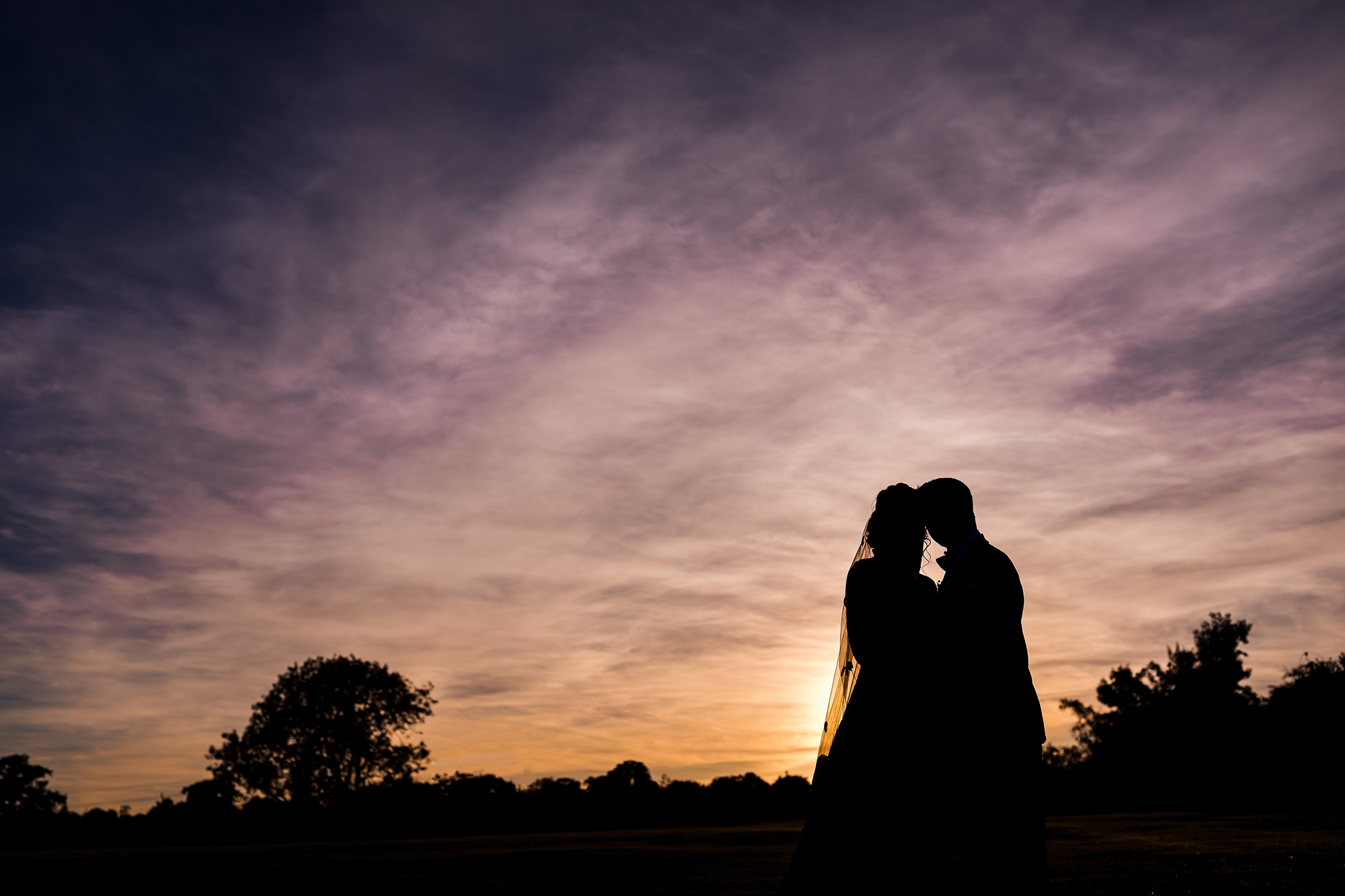 Wedding silhouette - Wedding photography Newport