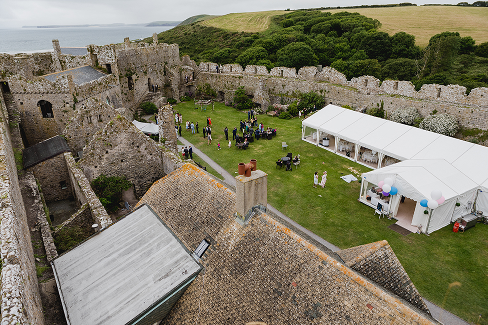 Manorbier castle wedding photography