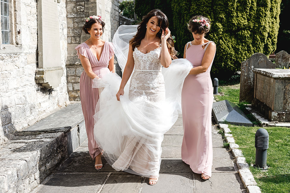 bride and bridesmaids south wales