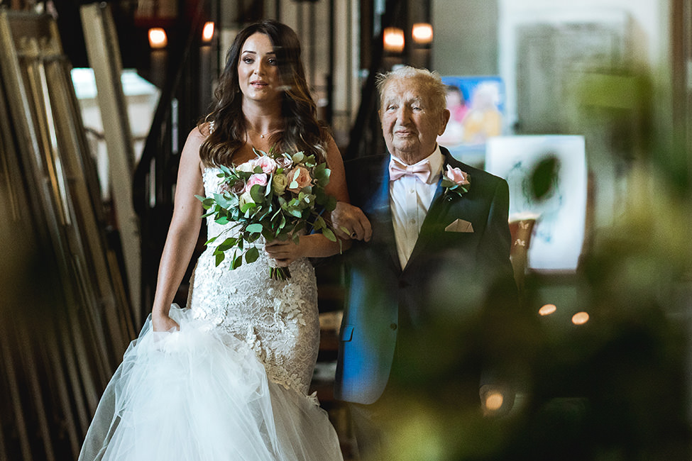 bride and grandfather south wales