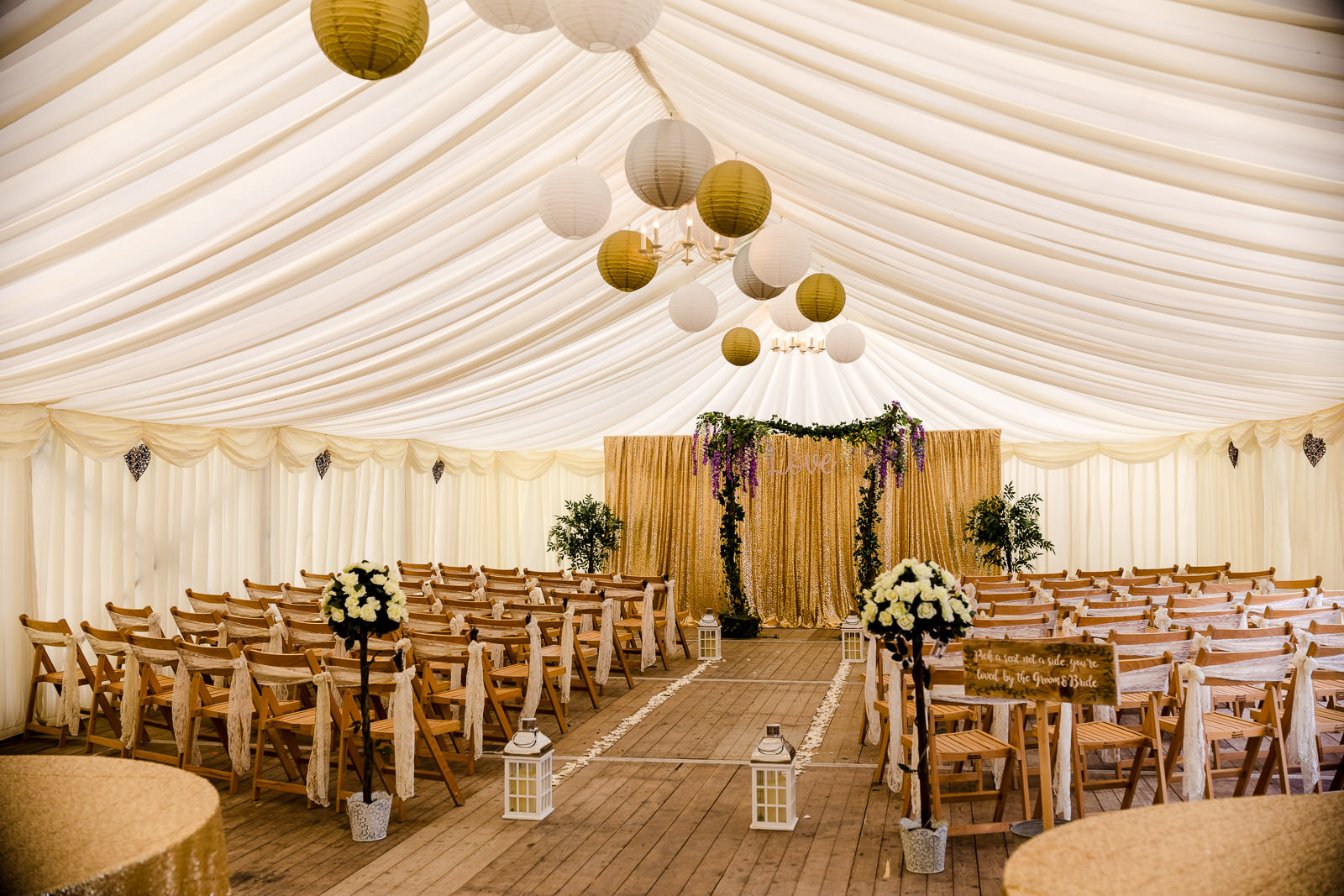 Marquee wedding west wales