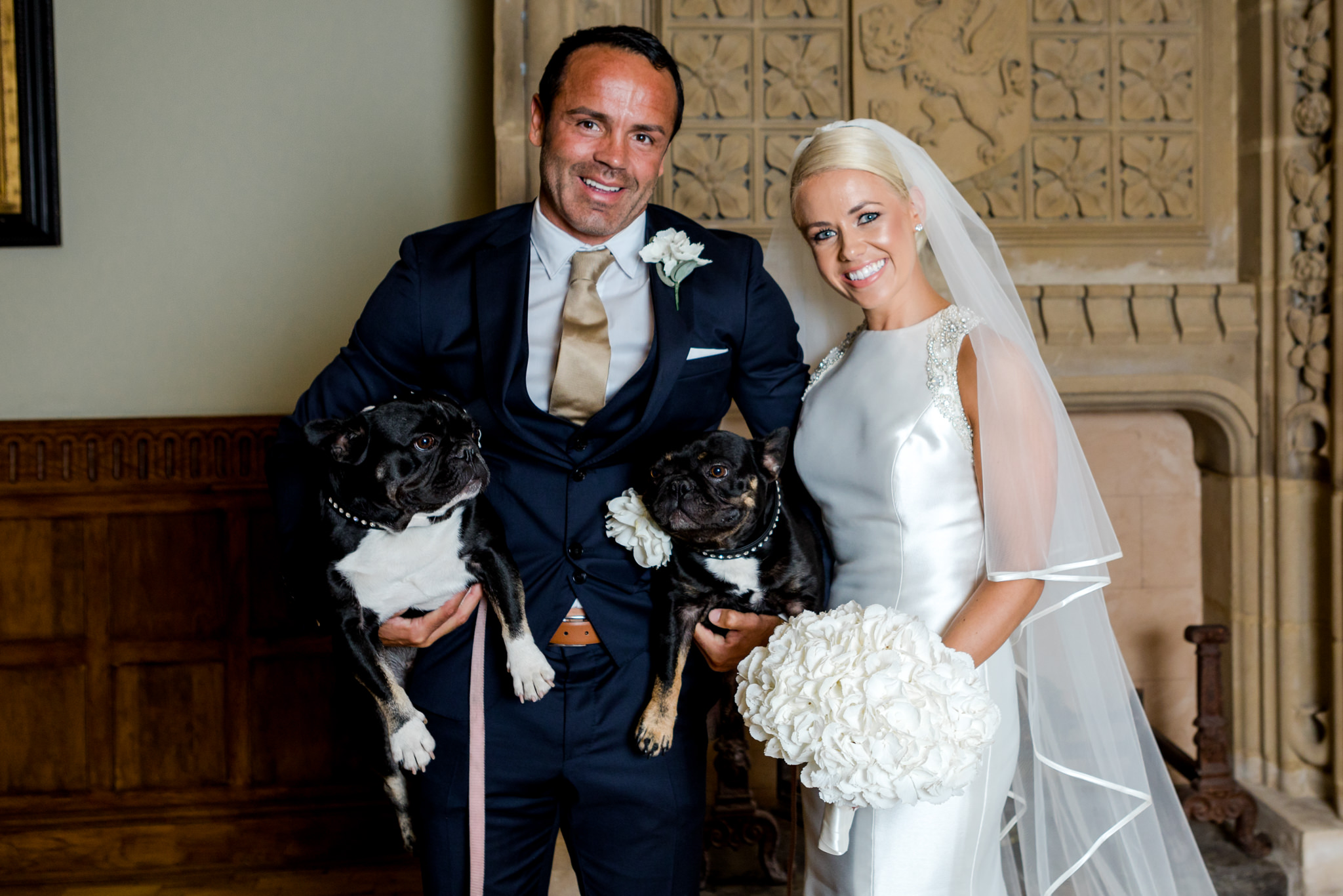 Dogs at weddings - With the Bride and Groom and Miskin Manor