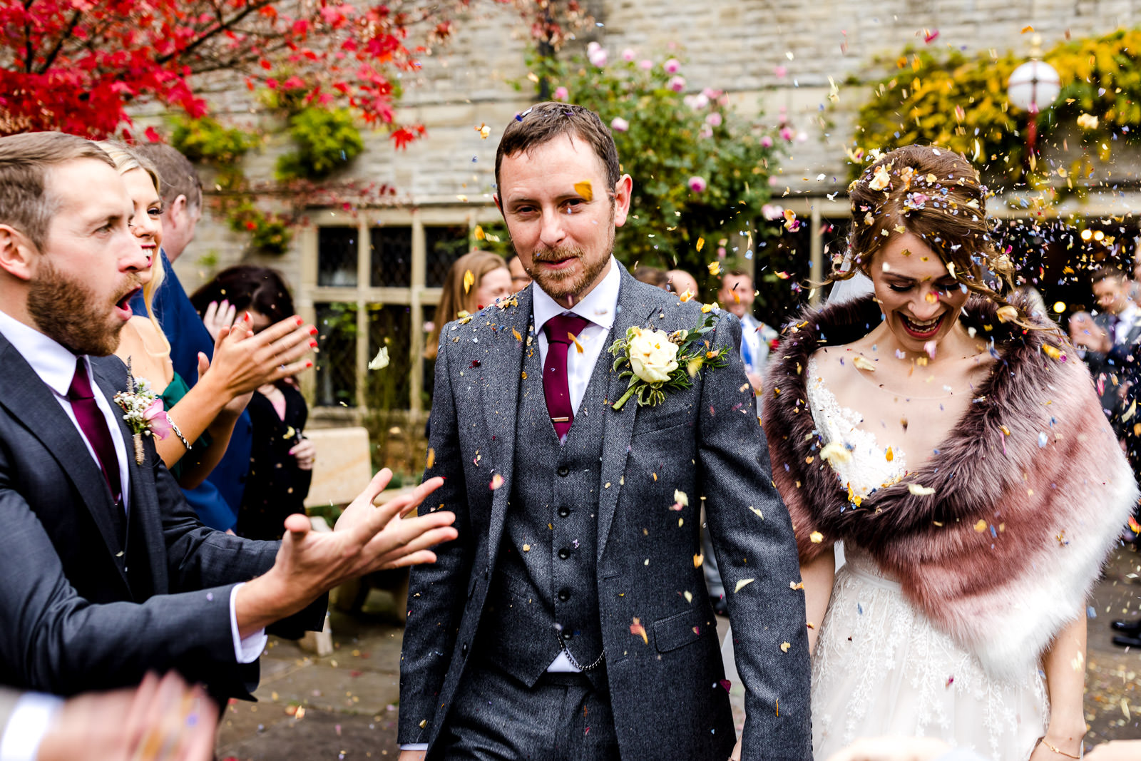 Miskin Manor Wedding Photography - Art by Design Photography - Confetti