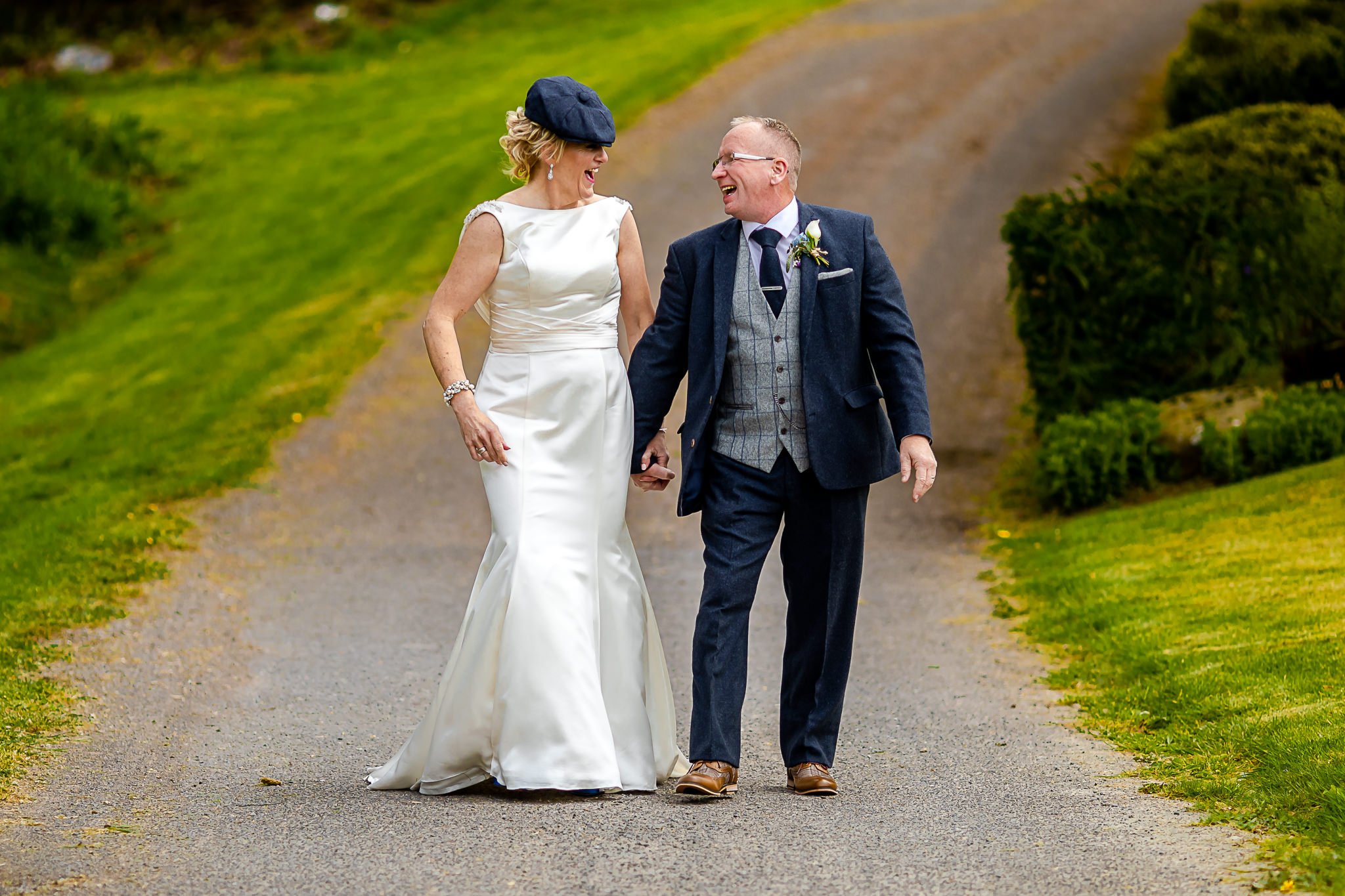 Vintage wedding Bryn Meadows Spa - Bride and groom