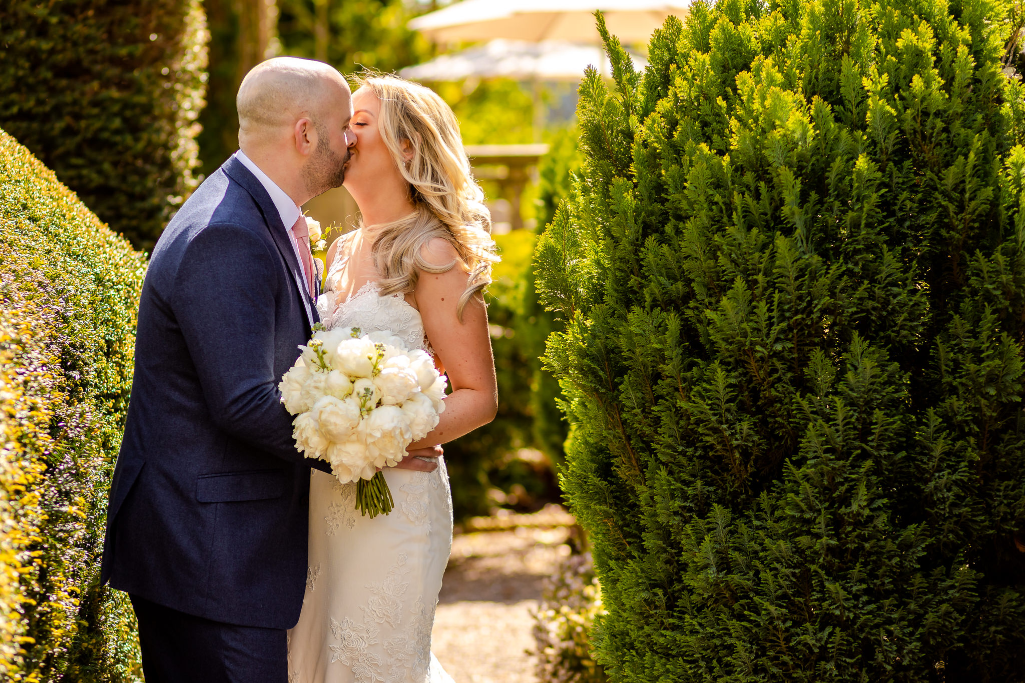 Bride and groom - Peterstone Court wedding