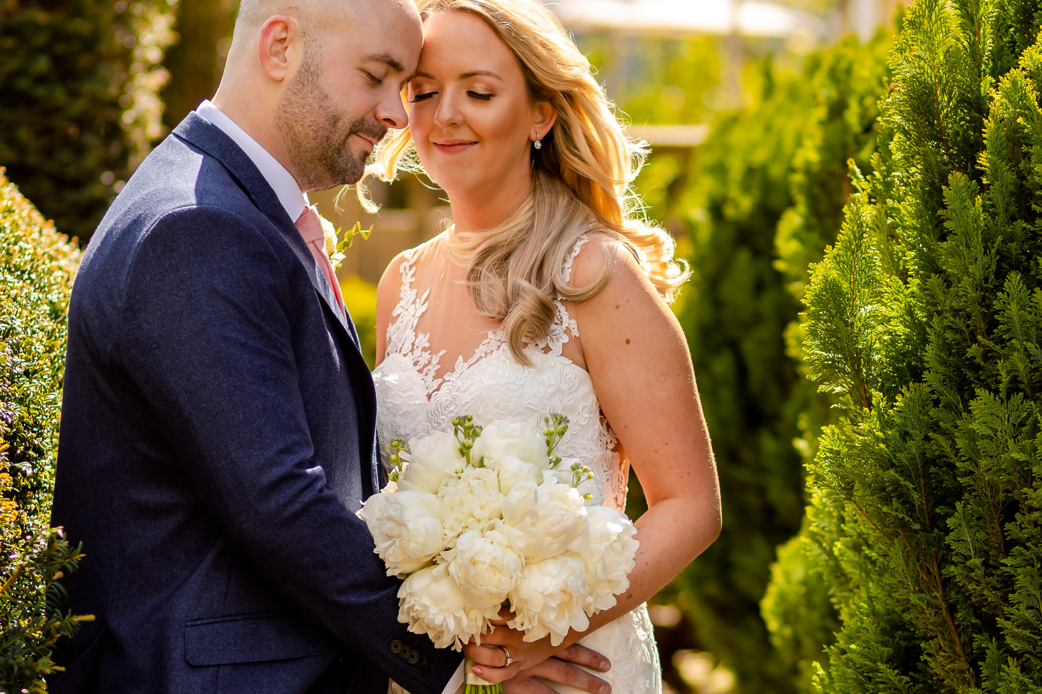 Bride and groom - Peterstone Court wedding