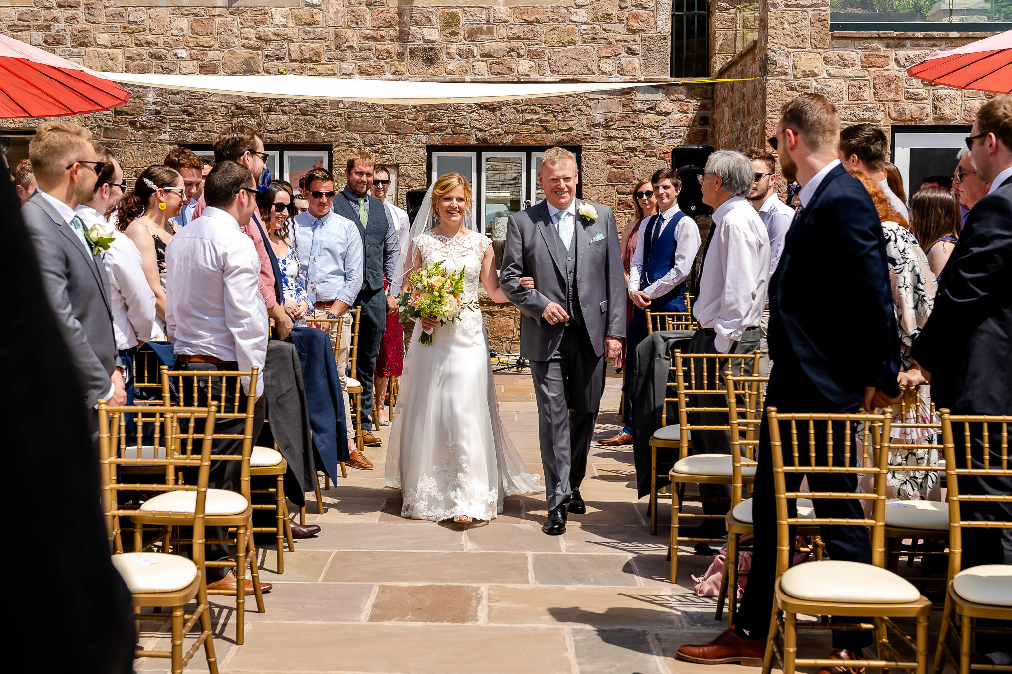 Art by Design - Caer Llan Wedding Photography - Bride and Dad