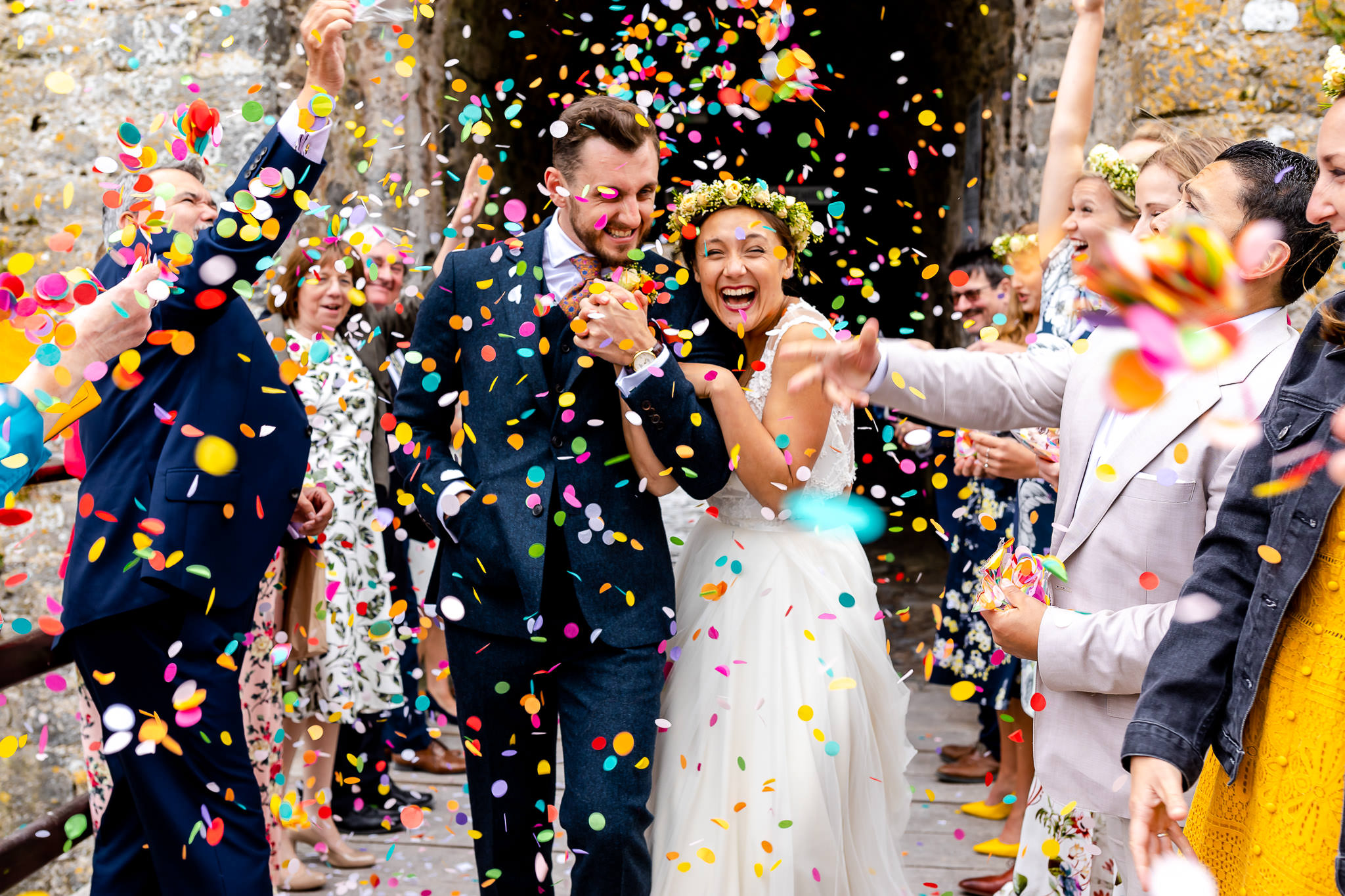 Manorbier Castle Wedding - Confetti