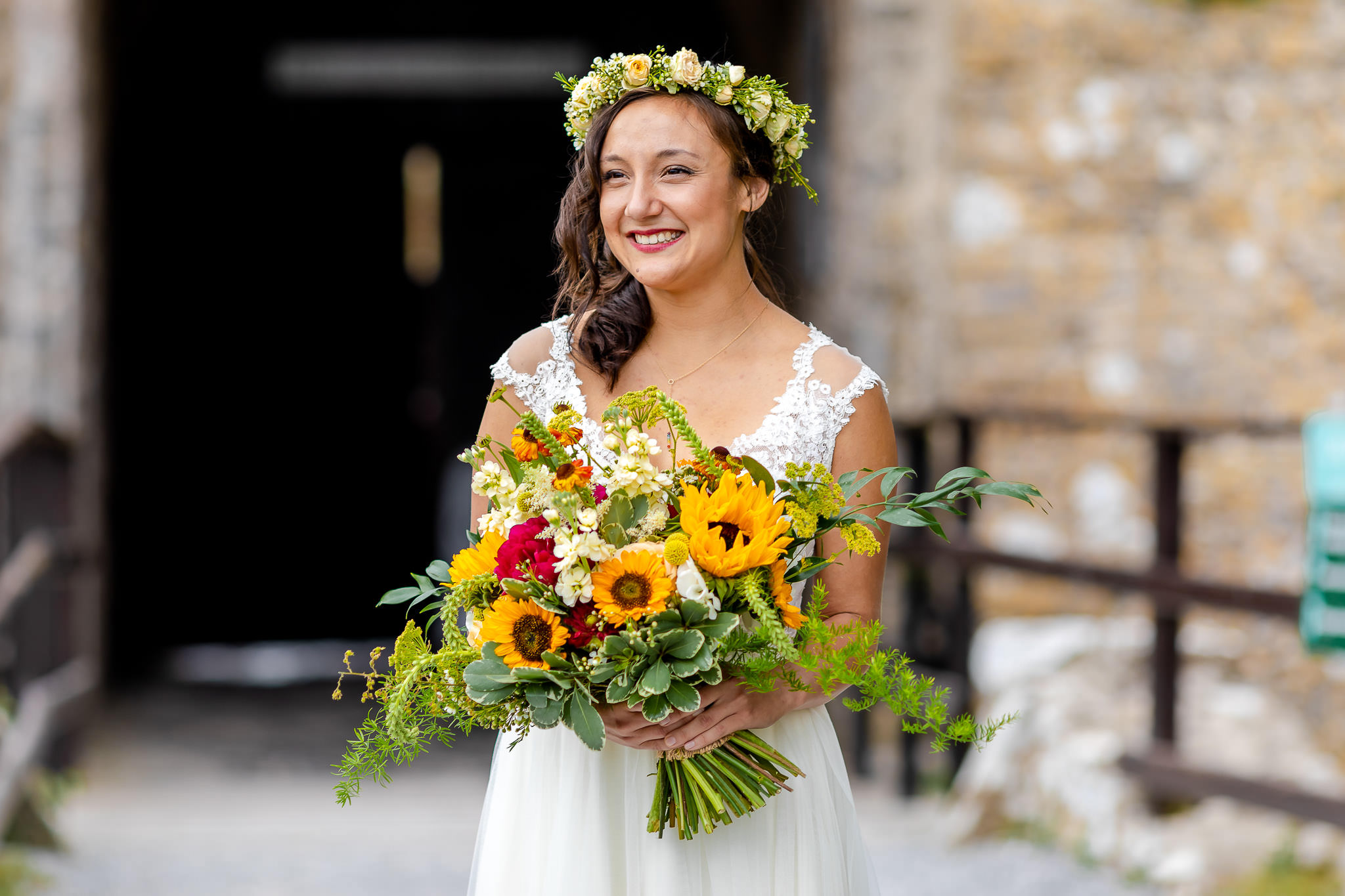 Manorbier Castle Wedding - Bride