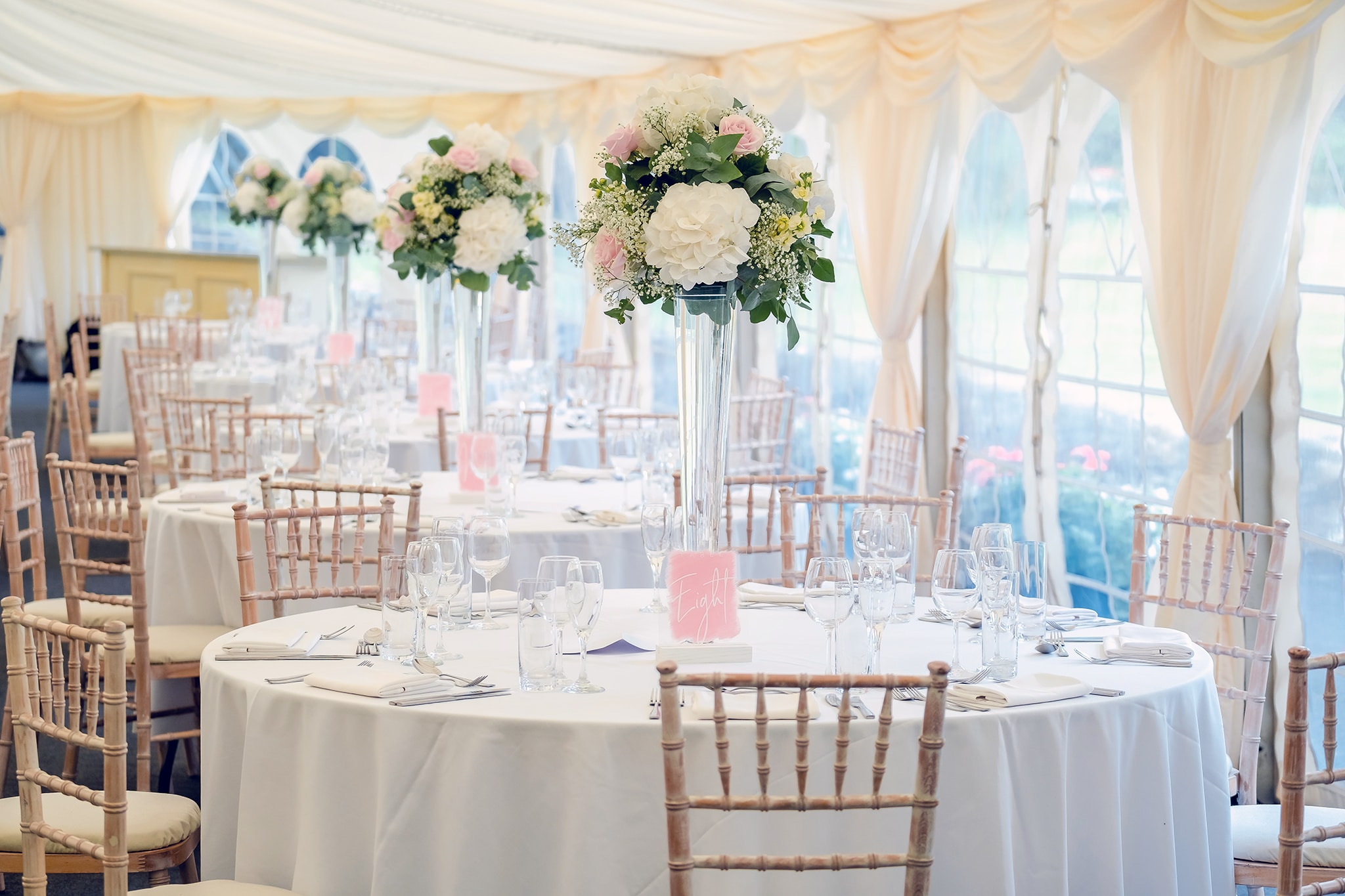 Fonmon castle wedding decorations and room