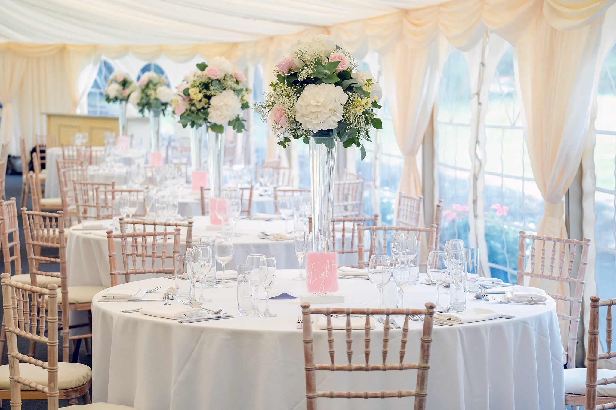 Fonmon castle wedding decorations and room