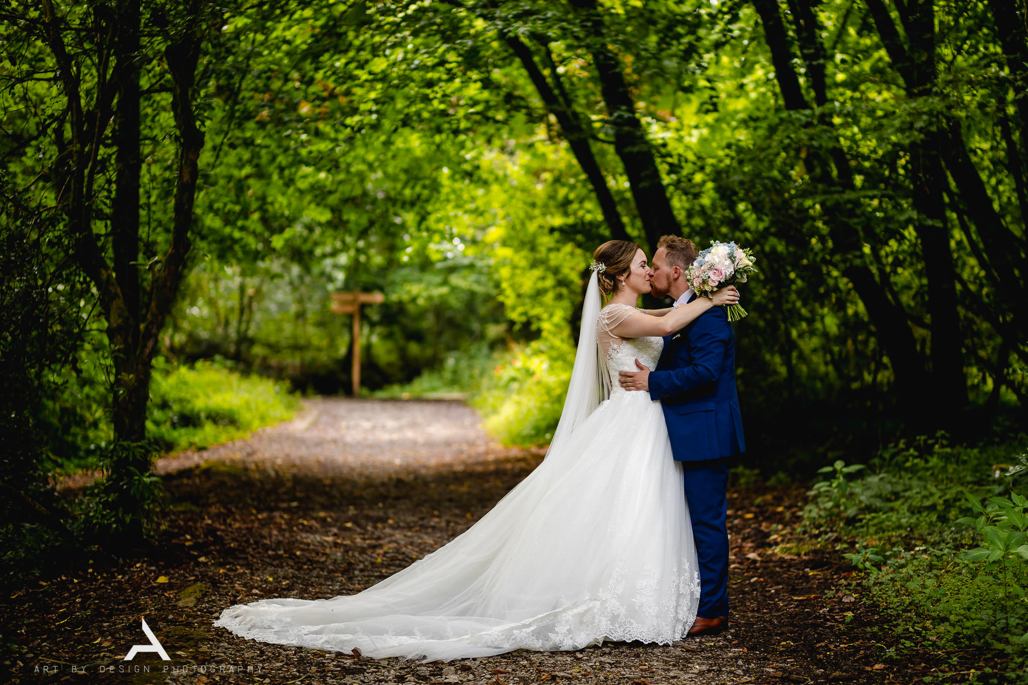 Bryngarw House Wedding - Bride and Groom - Art by Design Photography