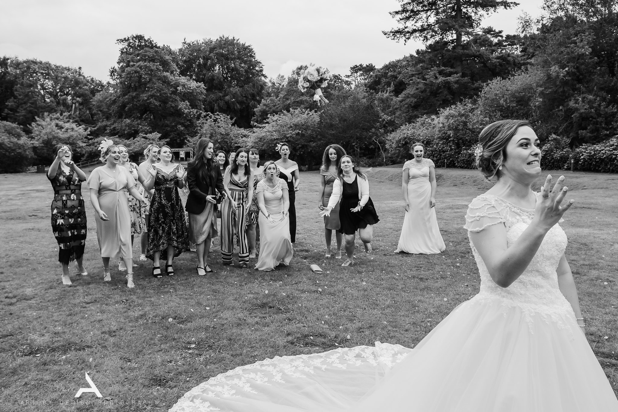 Bryngarw House Wedding - Bouquet Toss - Art by Design Photography