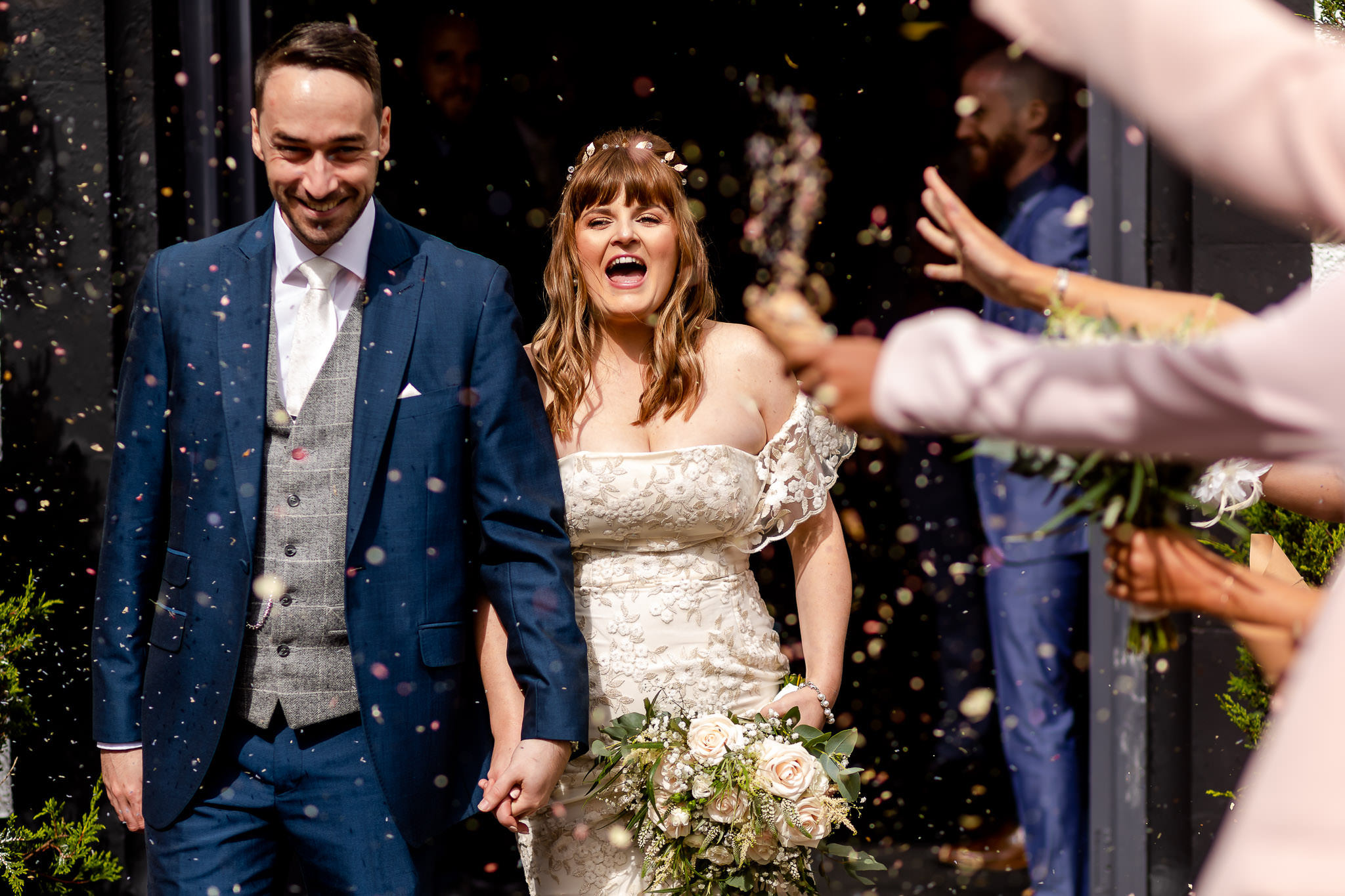 Llechwen Hall Wedding Photography - Art by Design - Confetti