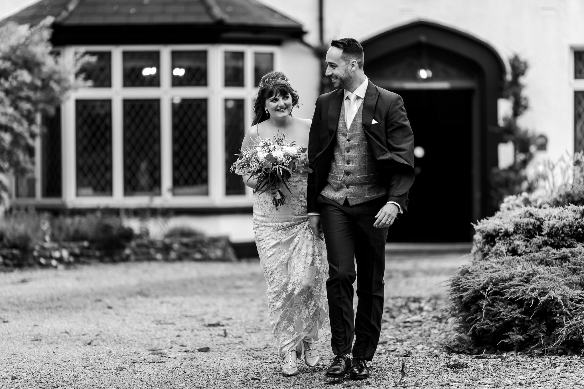 Llechwen Hall Wedding Photography - Art by Design - Bride and Groom