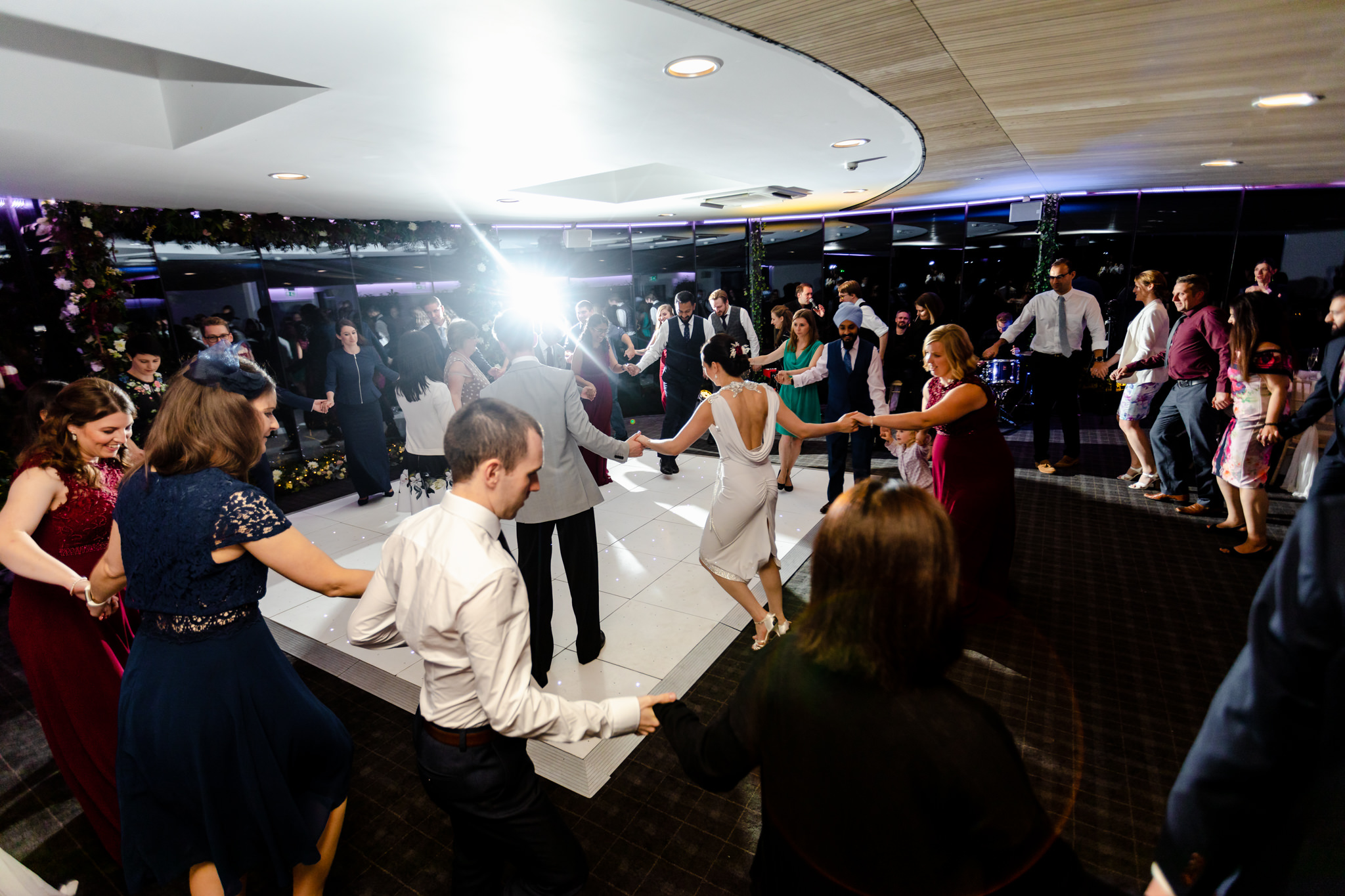 Fairyhill wedding photography - Ceilidh dancing