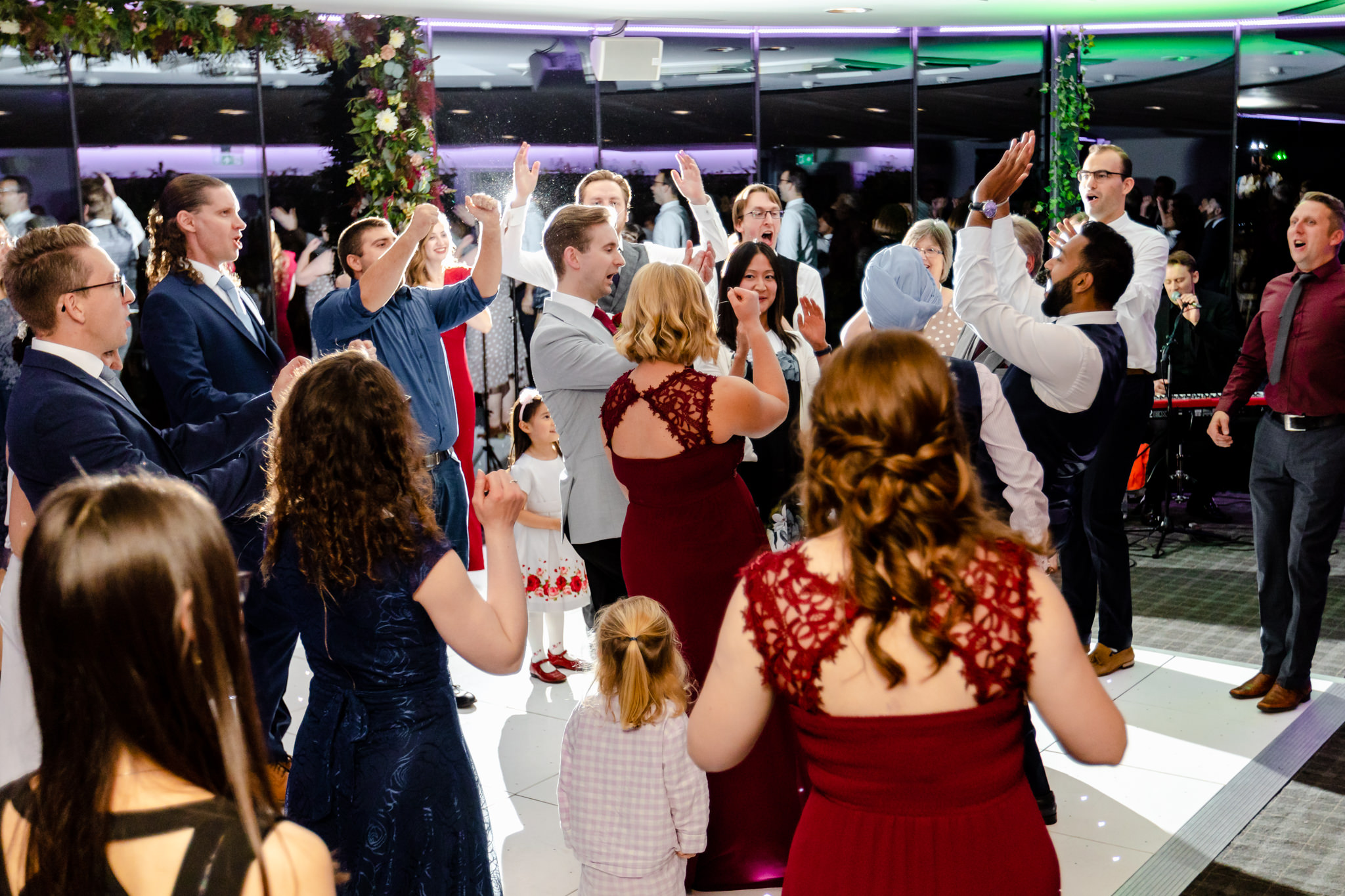 Fairyhill wedding photography - Ceilidh dancing