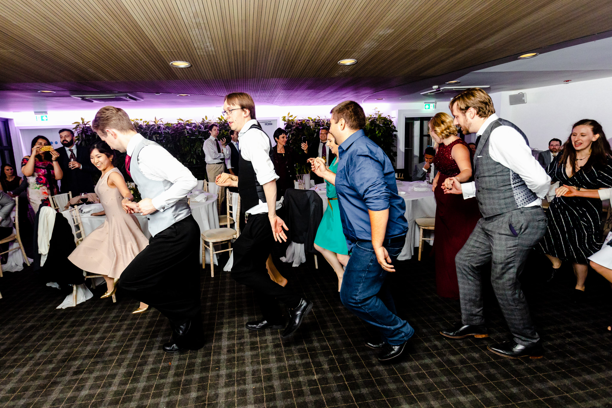 Fairyhill wedding photography - Ceilidh dancing