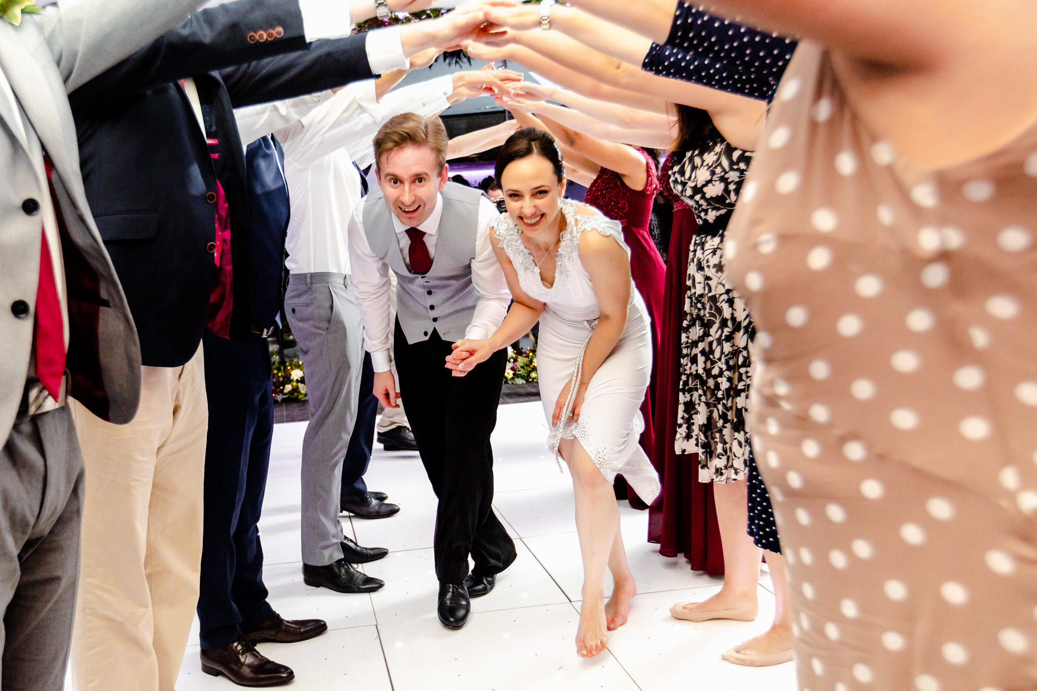 Fairyhill wedding photography - Ceilidh dancing