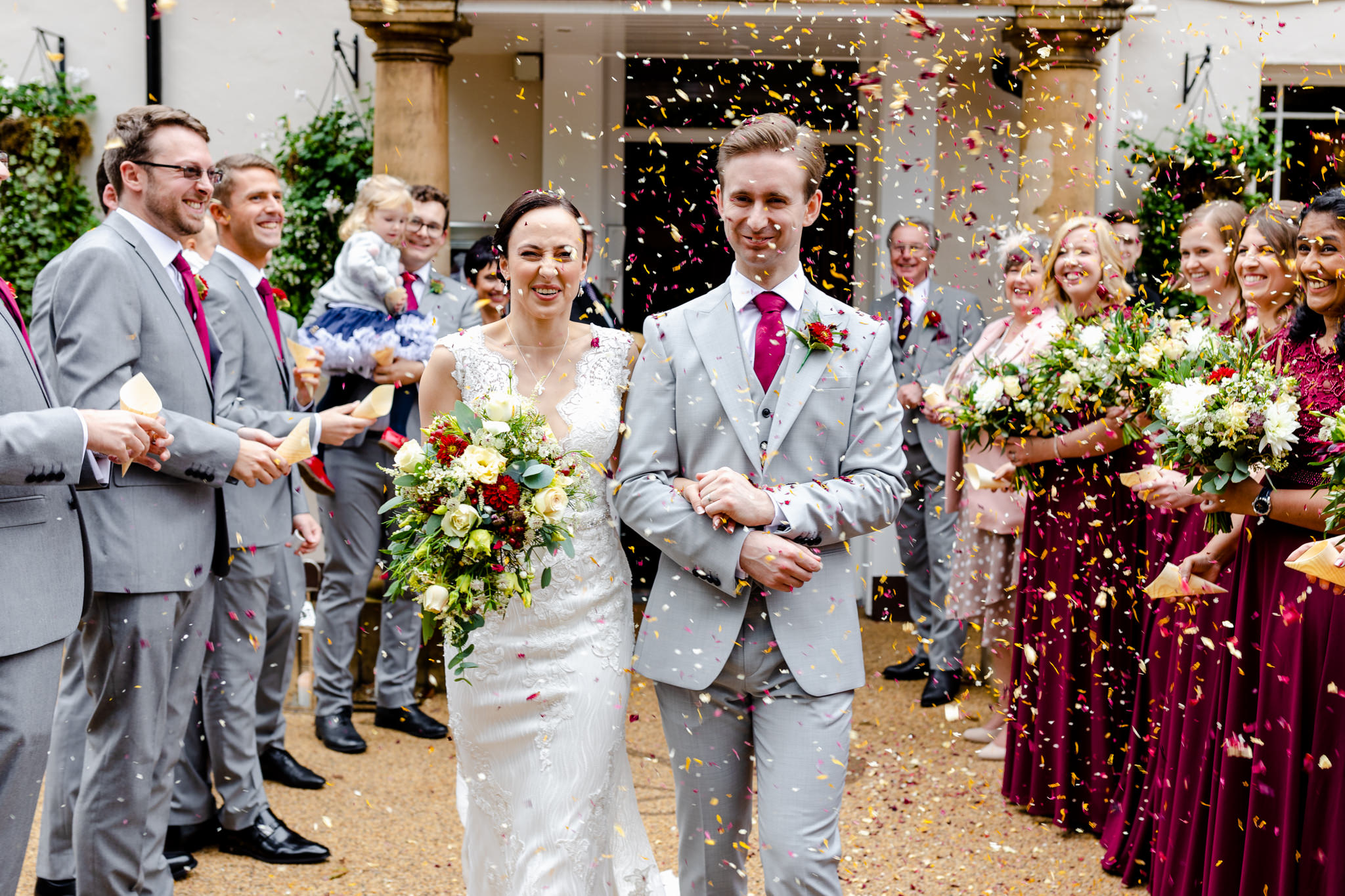 Fairyhill Wedding Photographer, South Wales - Confetti