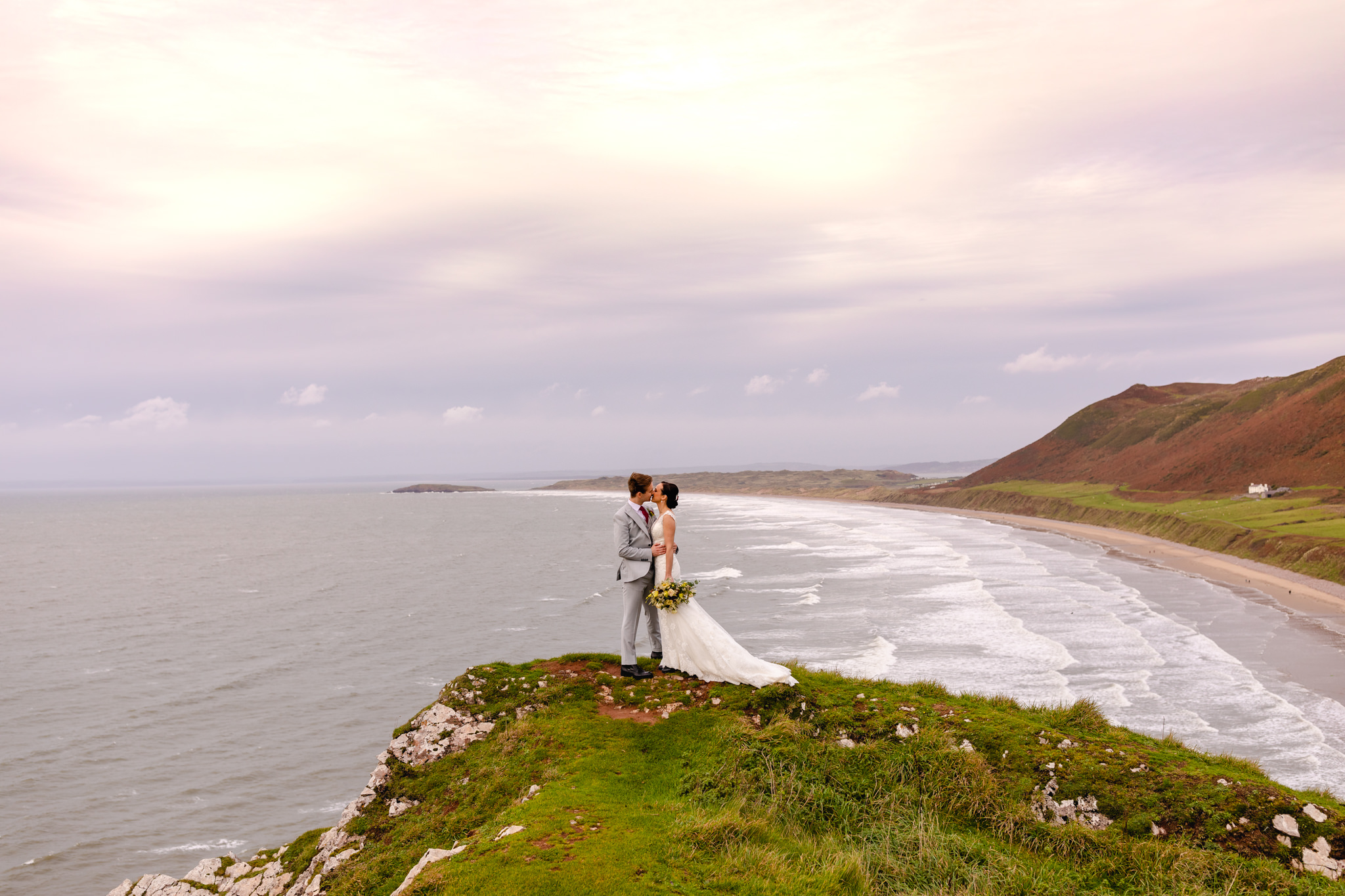 Gower wedding photography rhossili bay