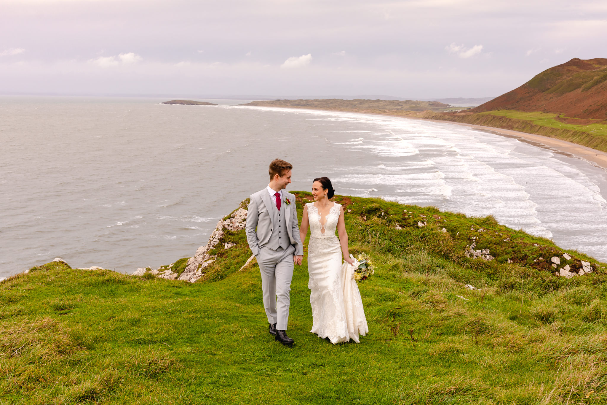 Gower wedding photography rhossili bay