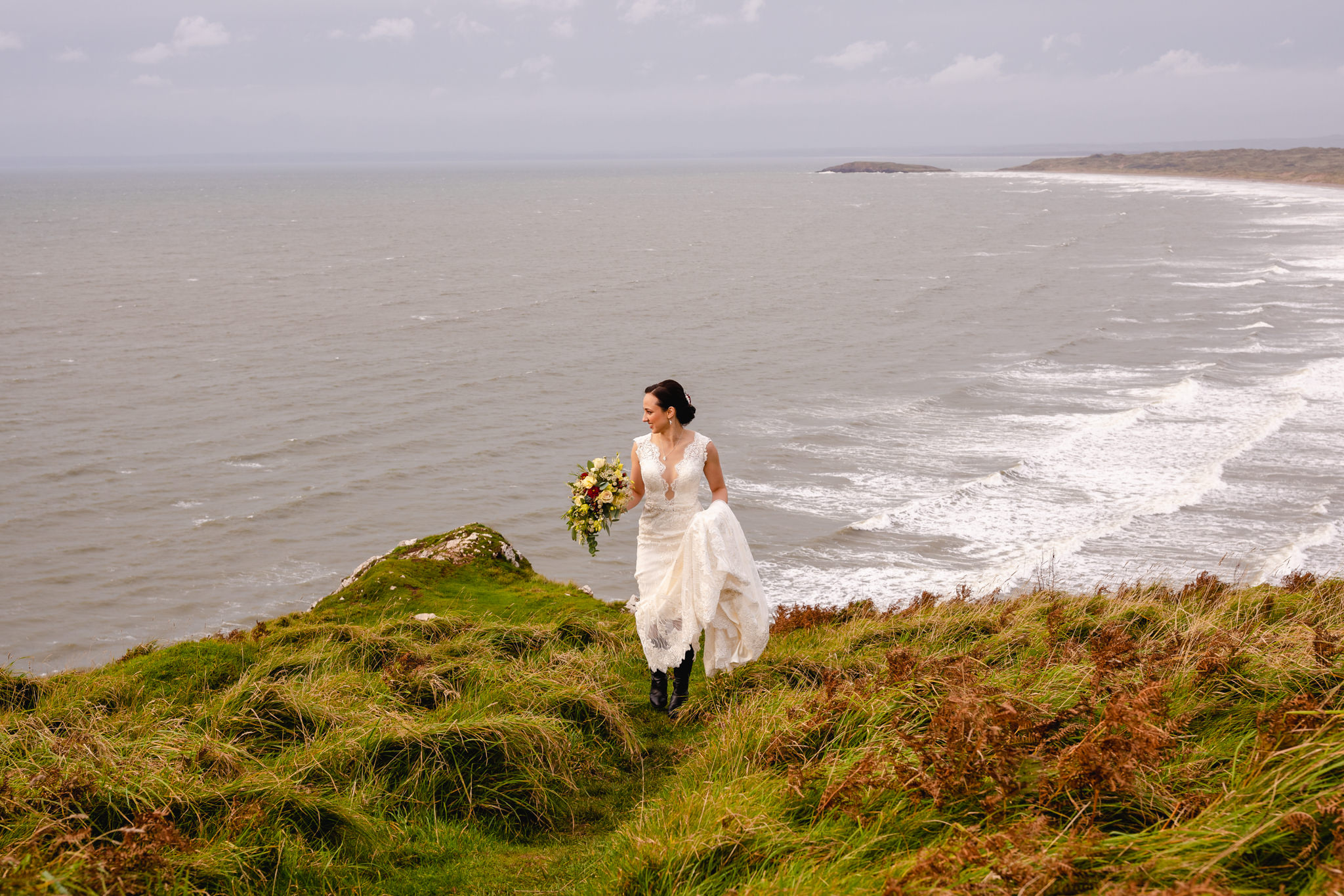 Gower wedding photography rhossili bay