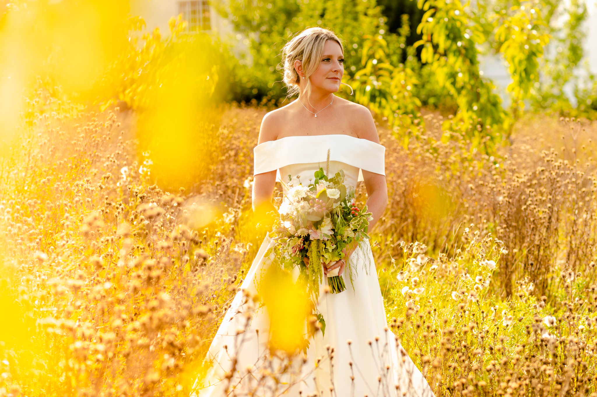 Huntsile Organ Farm Wedding, Somerset - Bride Portrait