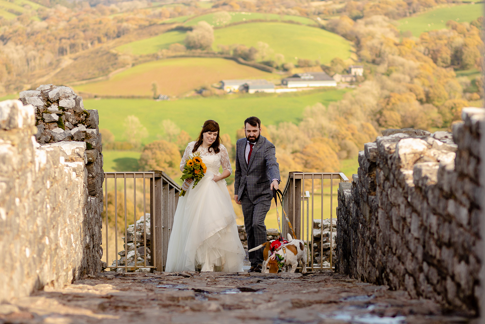 Carreg Cennen Castle and Farm wedding