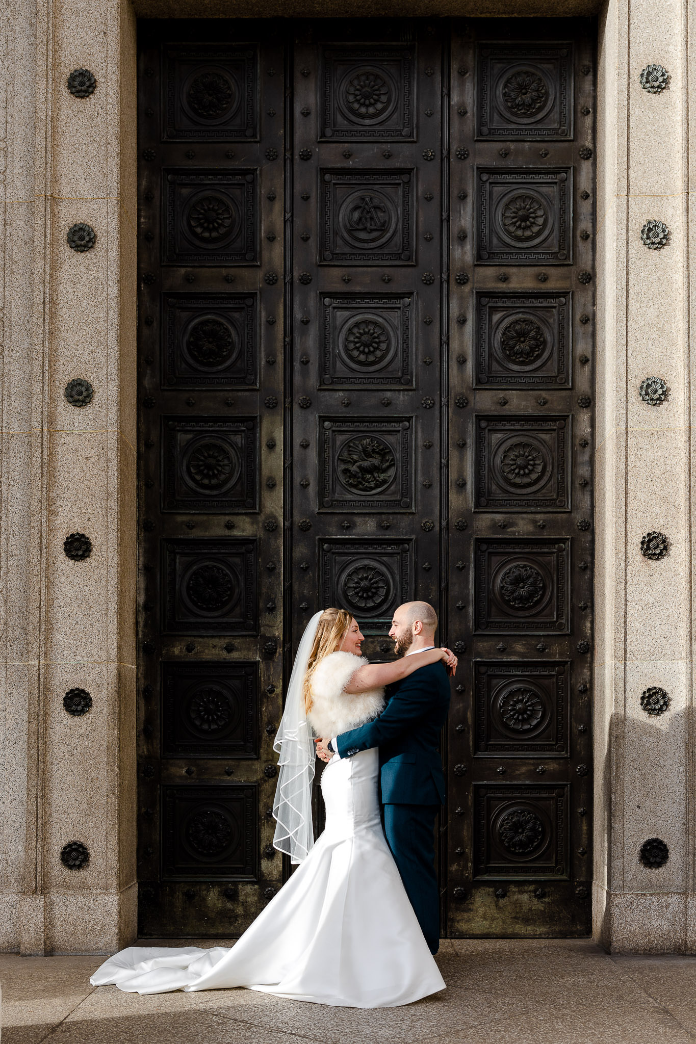 Cardiff Wedding Photography - couple at Cardiff Museum