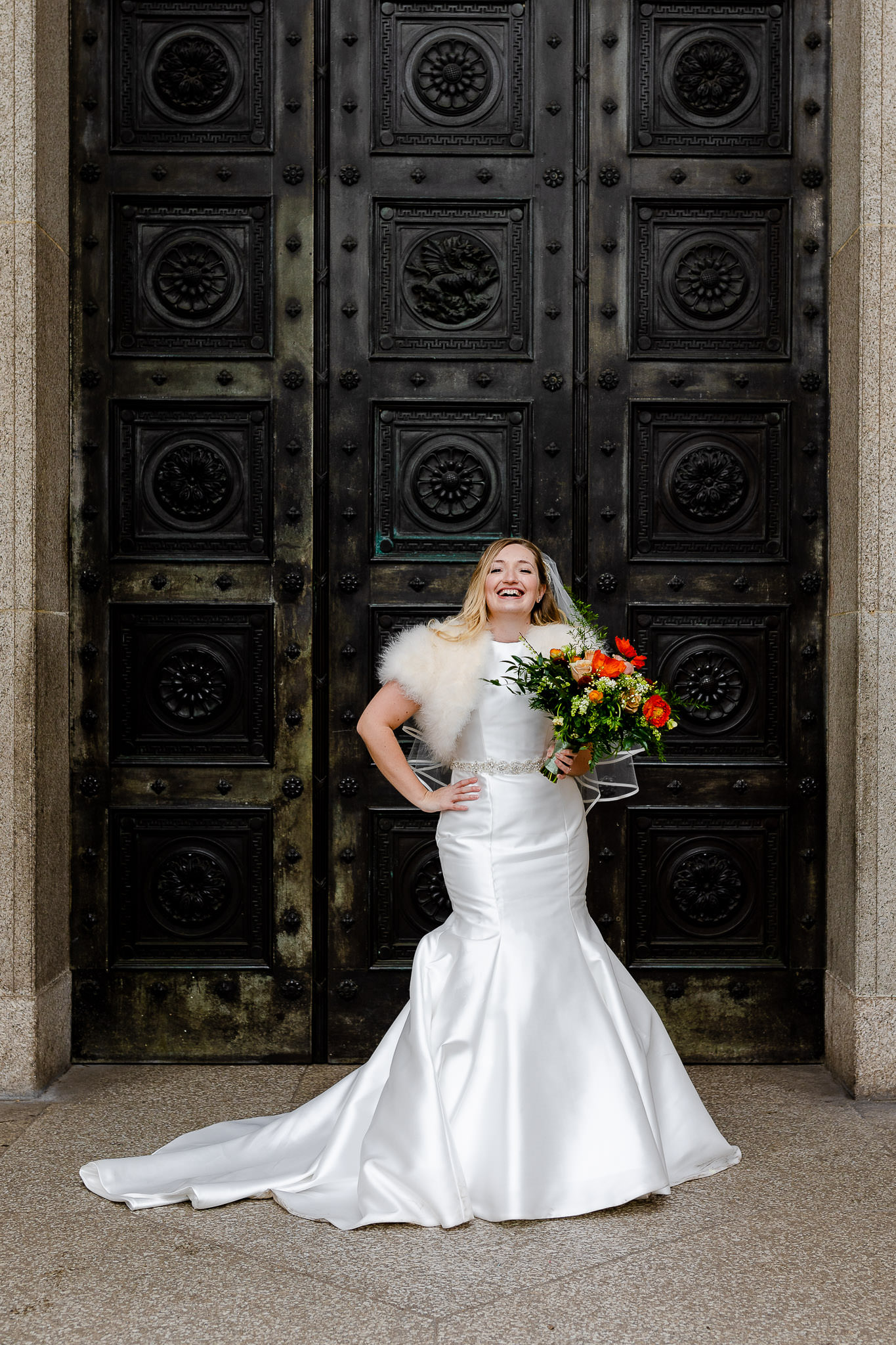 Cardiff Wedding Photography - Bride at Cardiff Museum