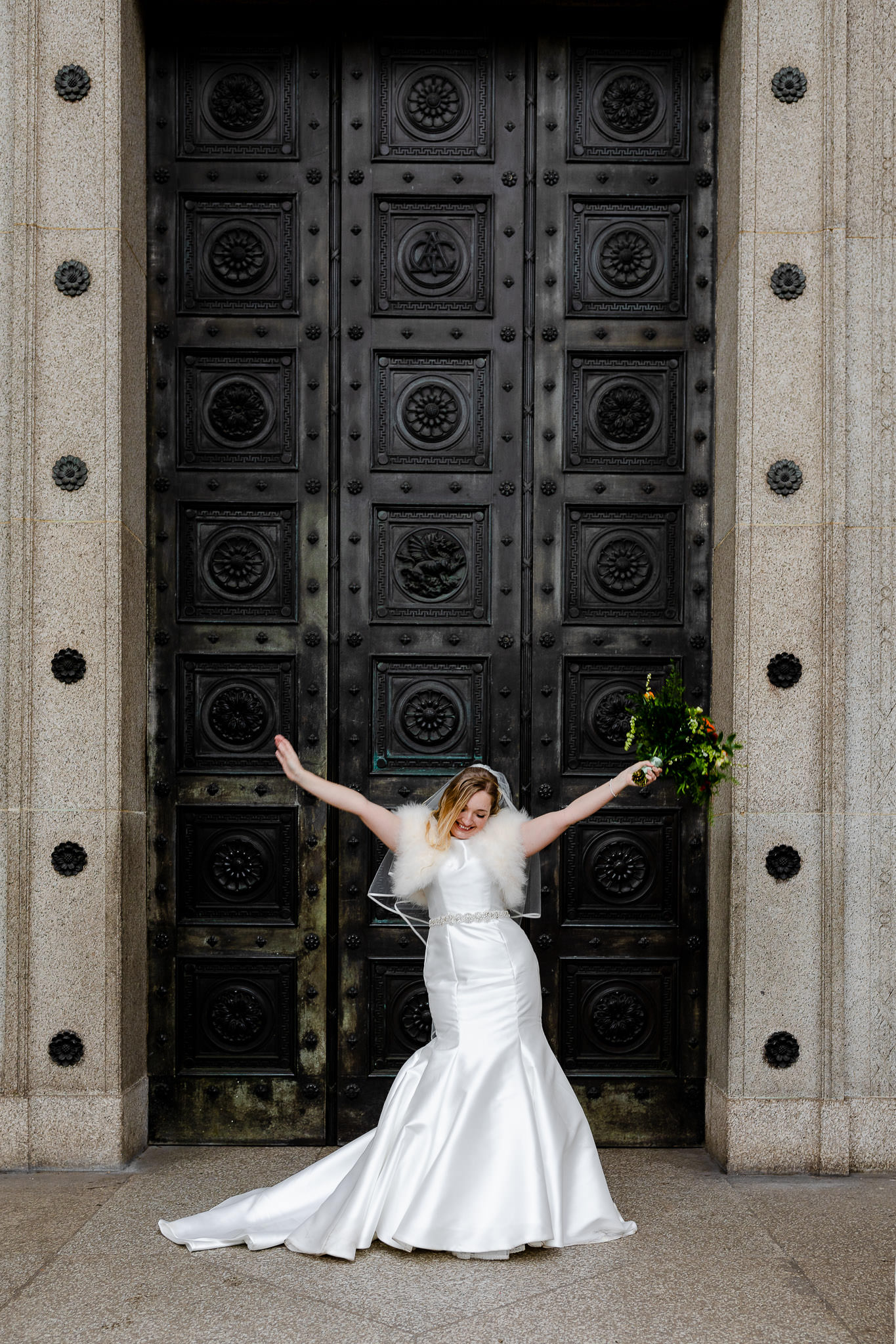 Cardiff Wedding Photography - Bride at Cardiff Museum