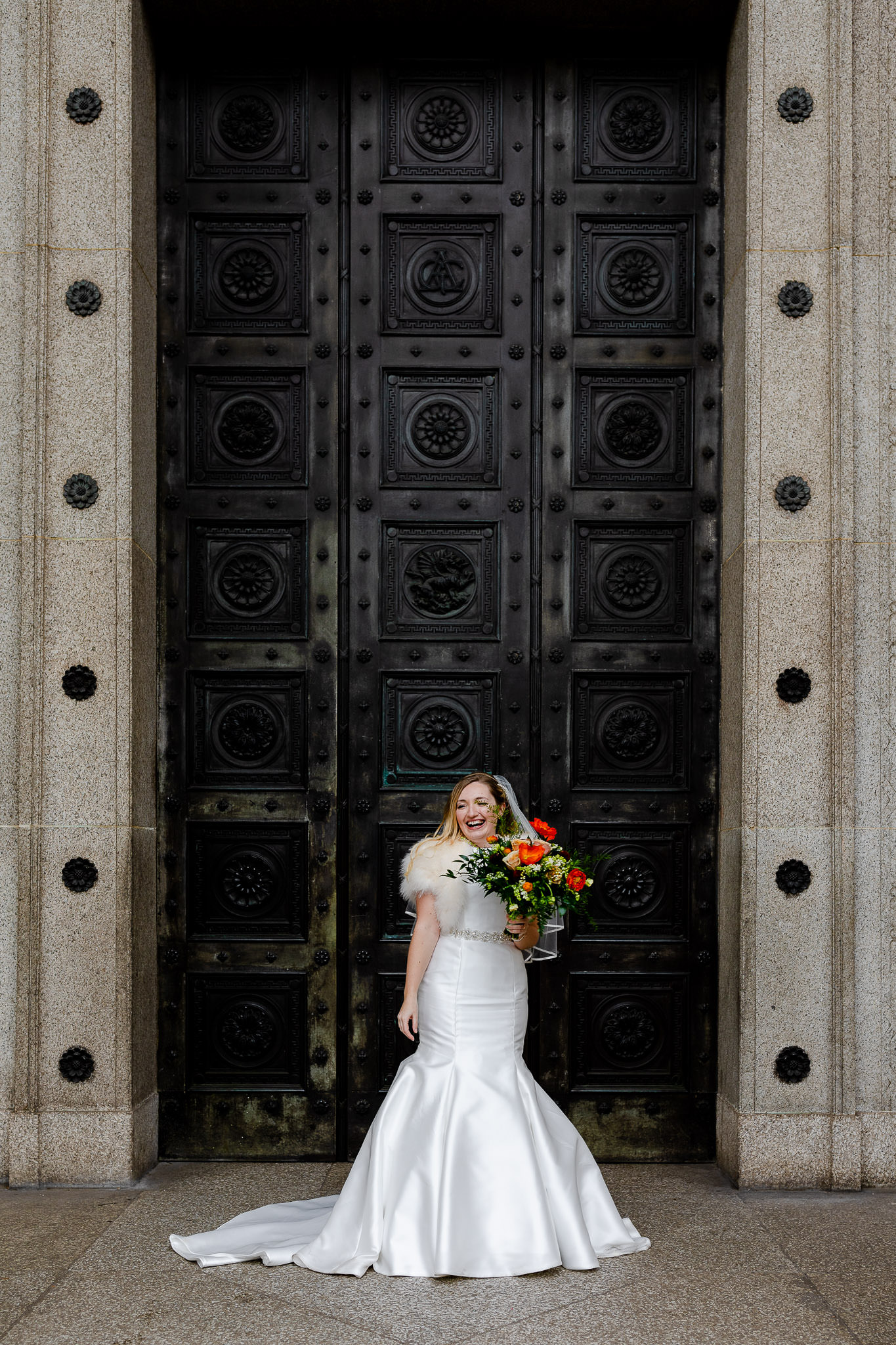 Cardiff Wedding Photography - Bride at Cardiff Museum