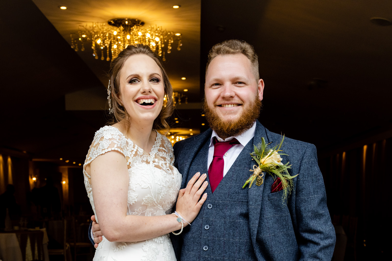 The Bear Hotel wedding - Bride and Groom in courtyard