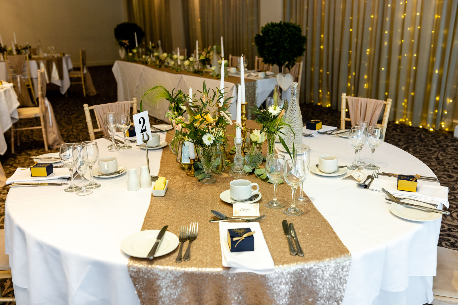 The Bear Hotel wedding table details
