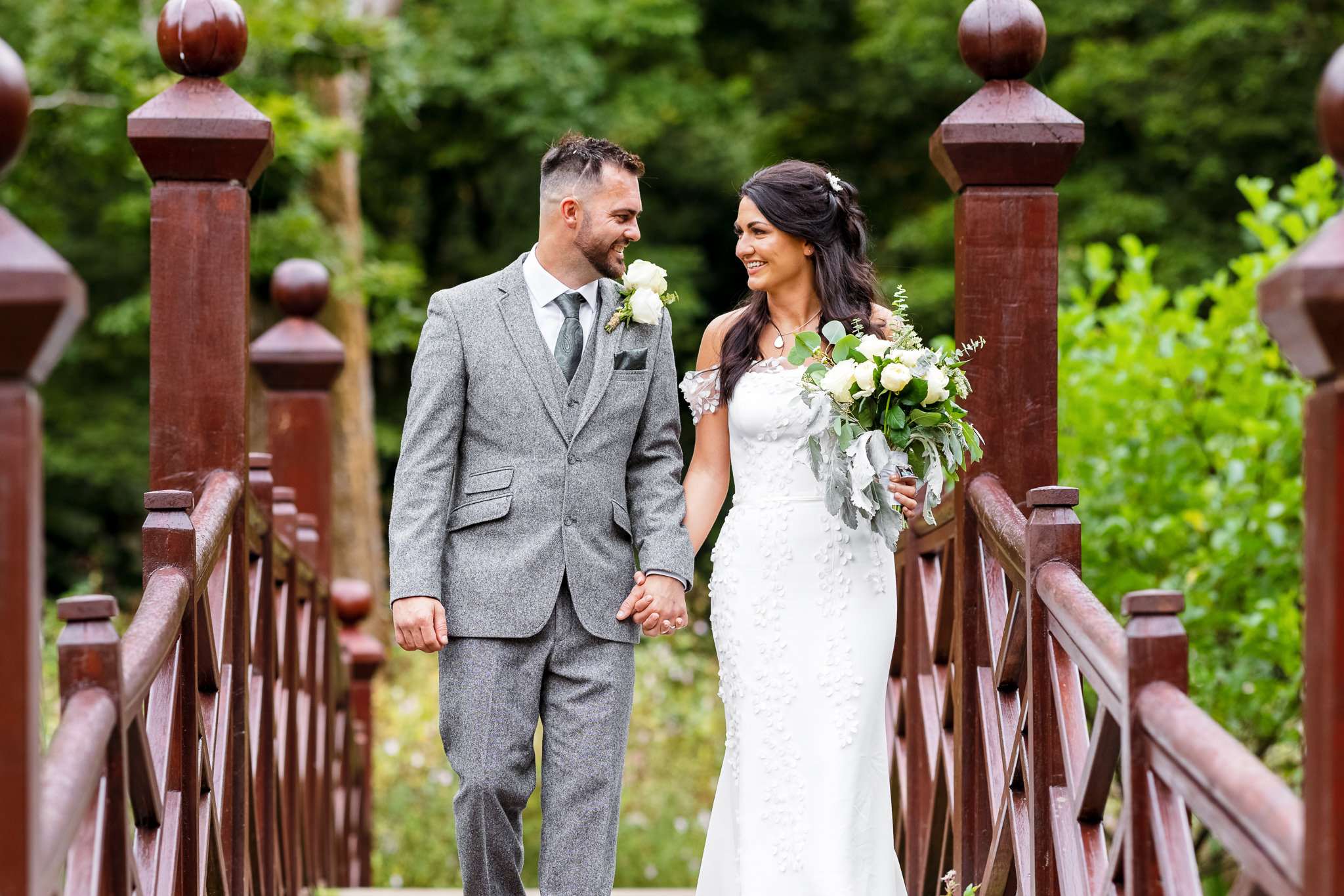 Bryngarw House wedding photography - bride and groom
