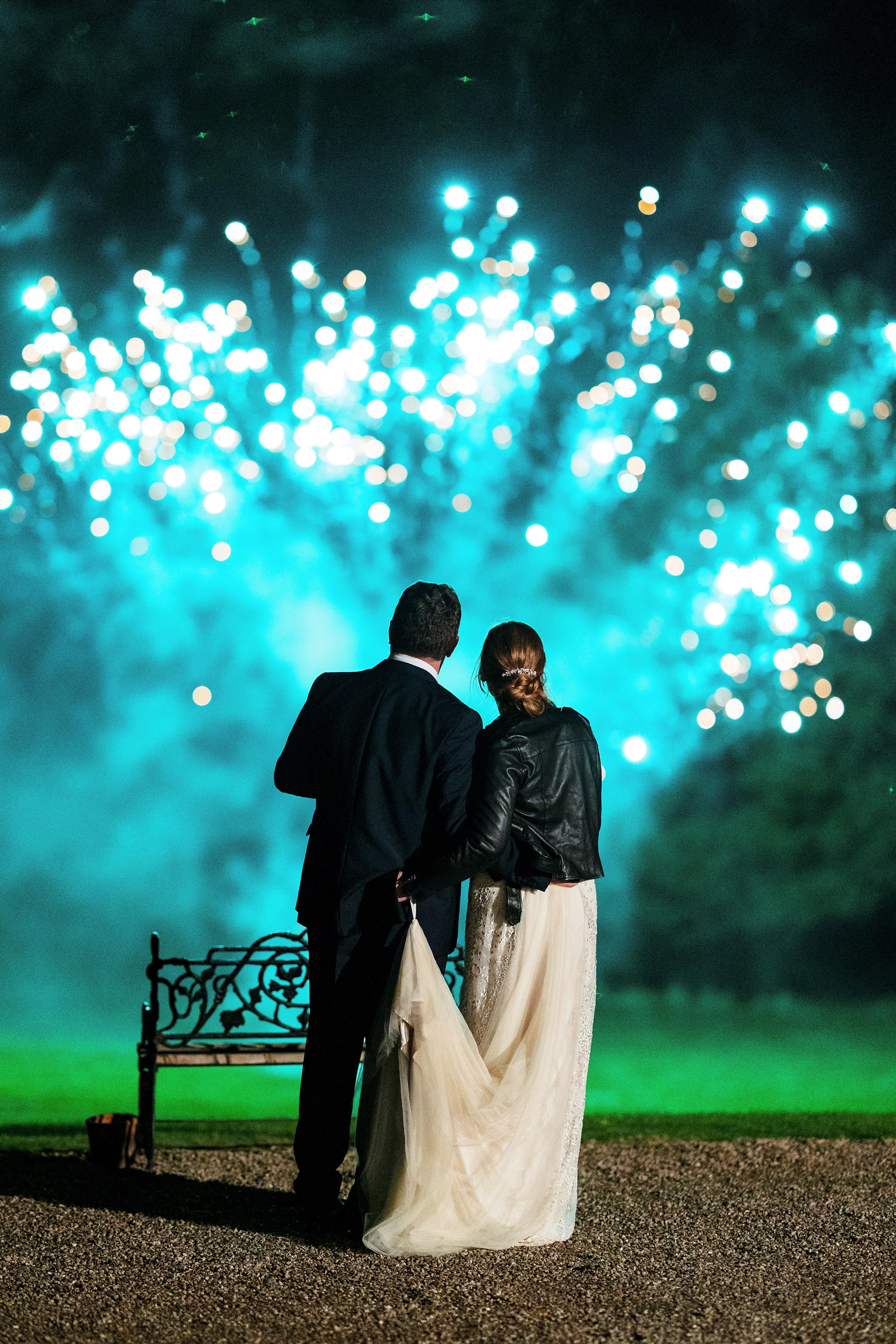 Homme House wedding photography - Fireworks at Homme House