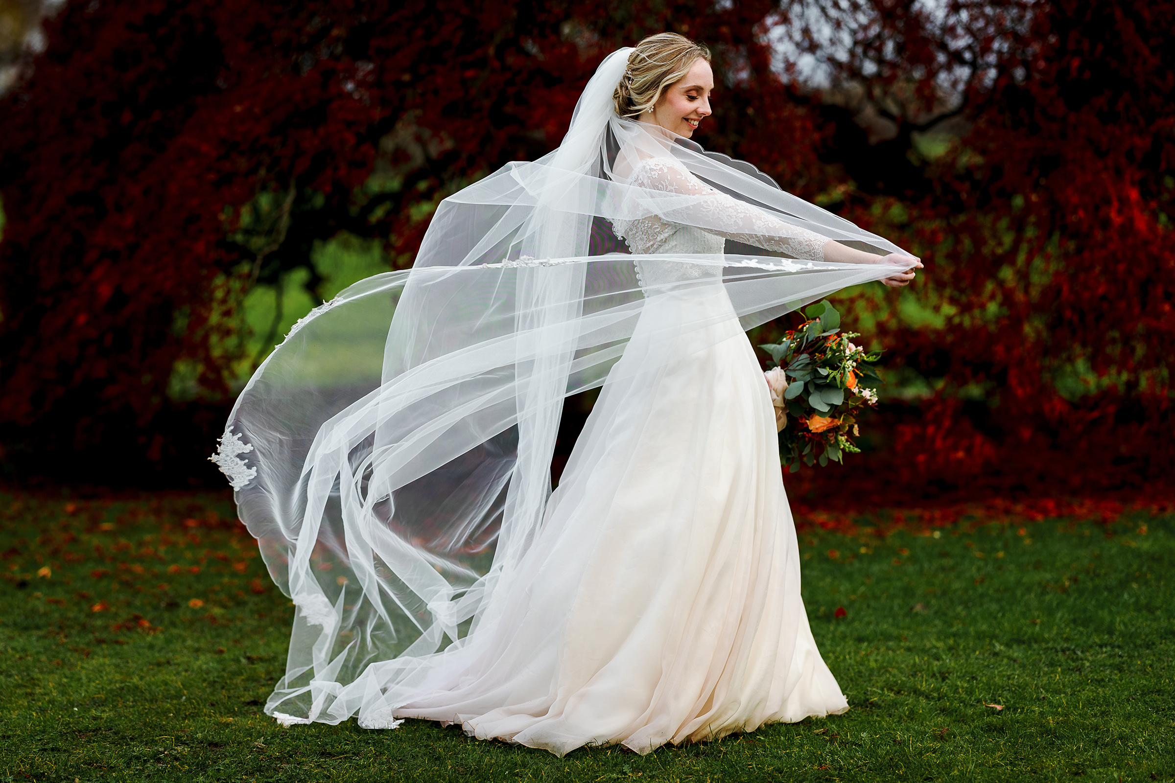 St Tewdrics House Wedding Photography - Bride