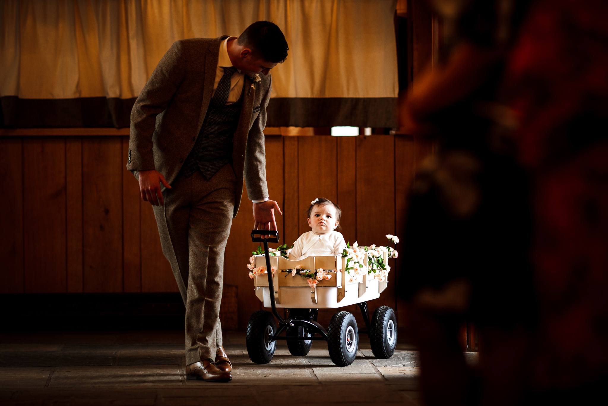 The Barn at Brynich - Poppy arriving in style