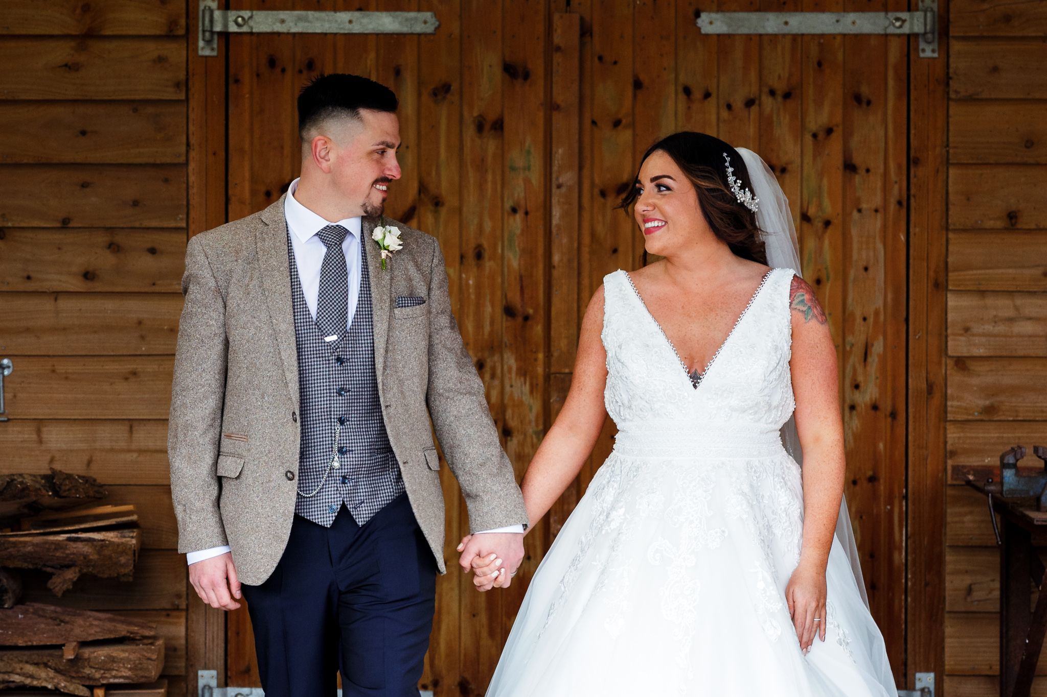 The Barn at Brynich Wedding - Bride and Groom