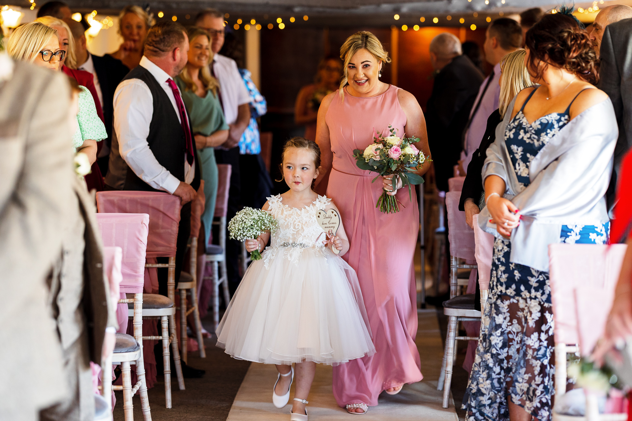 Llechwen Hall Hotel Wedding. Bridesmaid and flower girl