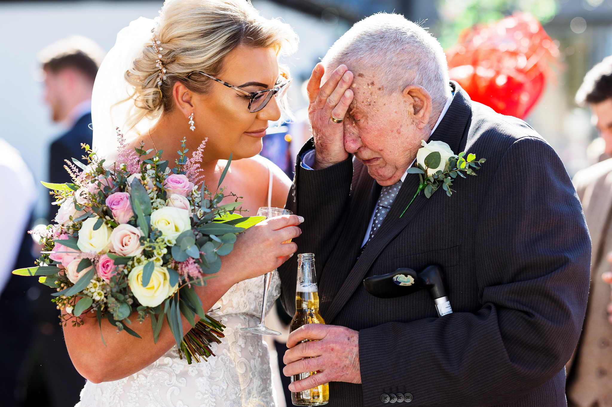 Llechwen Hall Hotel Wedding. Granddad