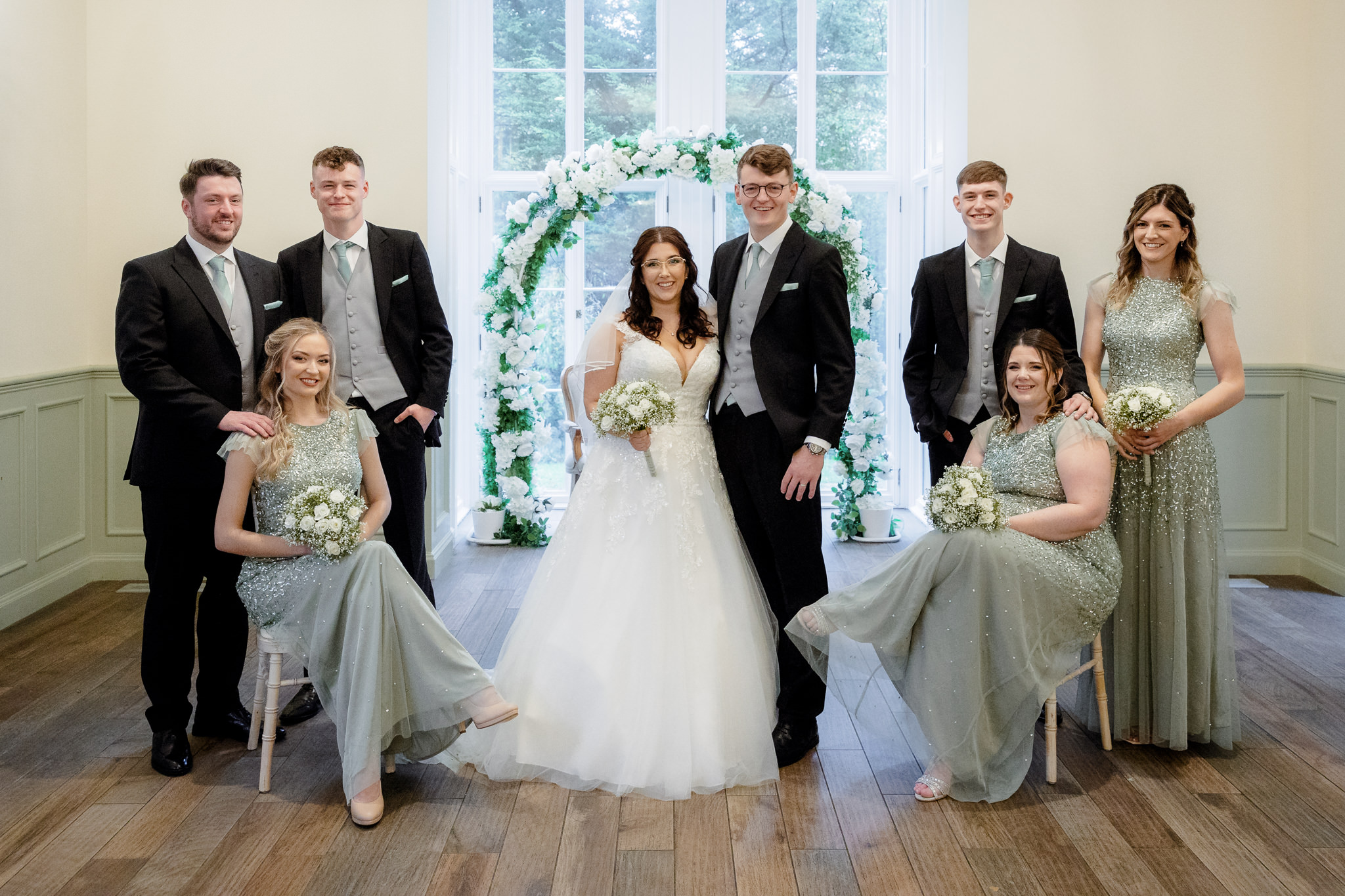Bryngarw House Wedding Photography - Wedding group 