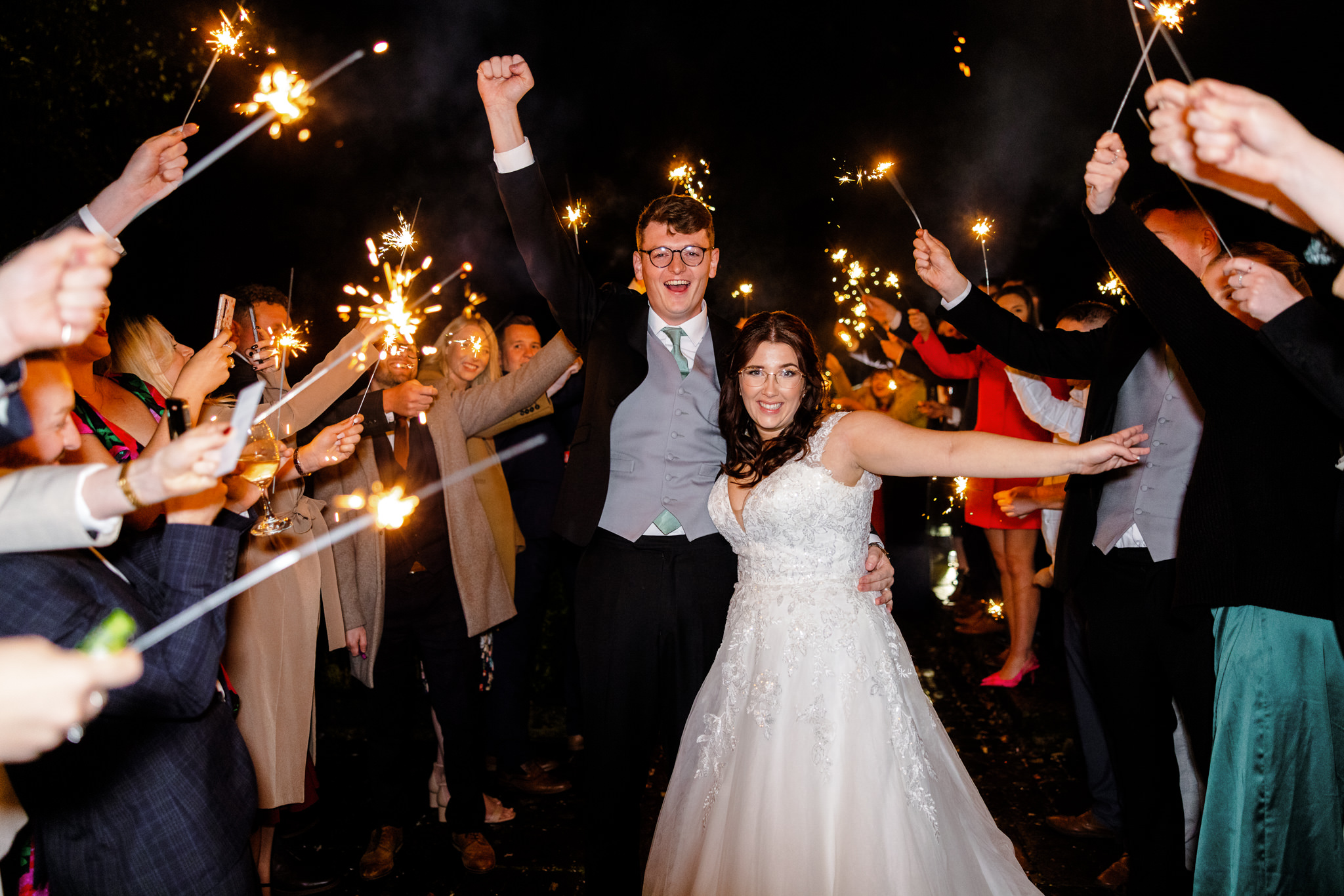 Bryngarw House Wedding - Wedding sparklers