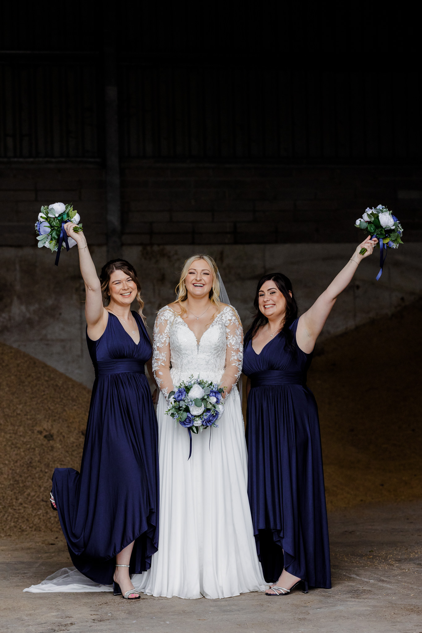 Rosedew Farm Wedding - bride and bridesmaids