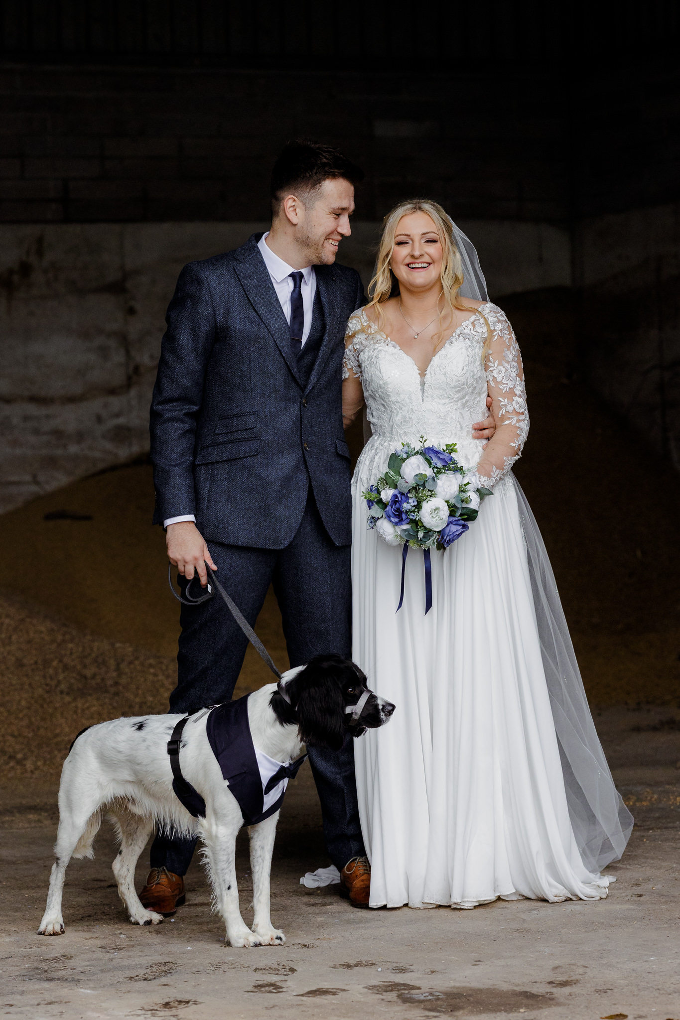 Rosedew Farm Wedding - couple and dog