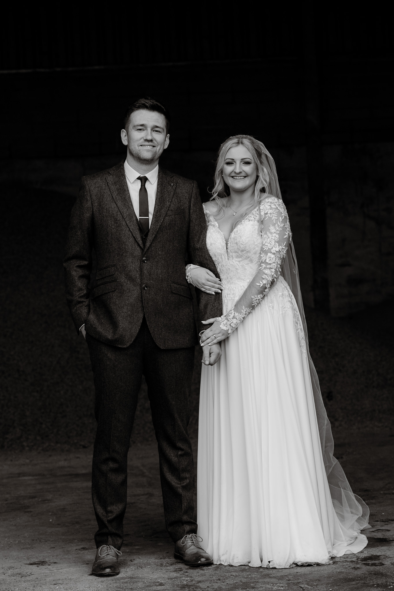 Rosedew Farm Wedding - Couple in barn