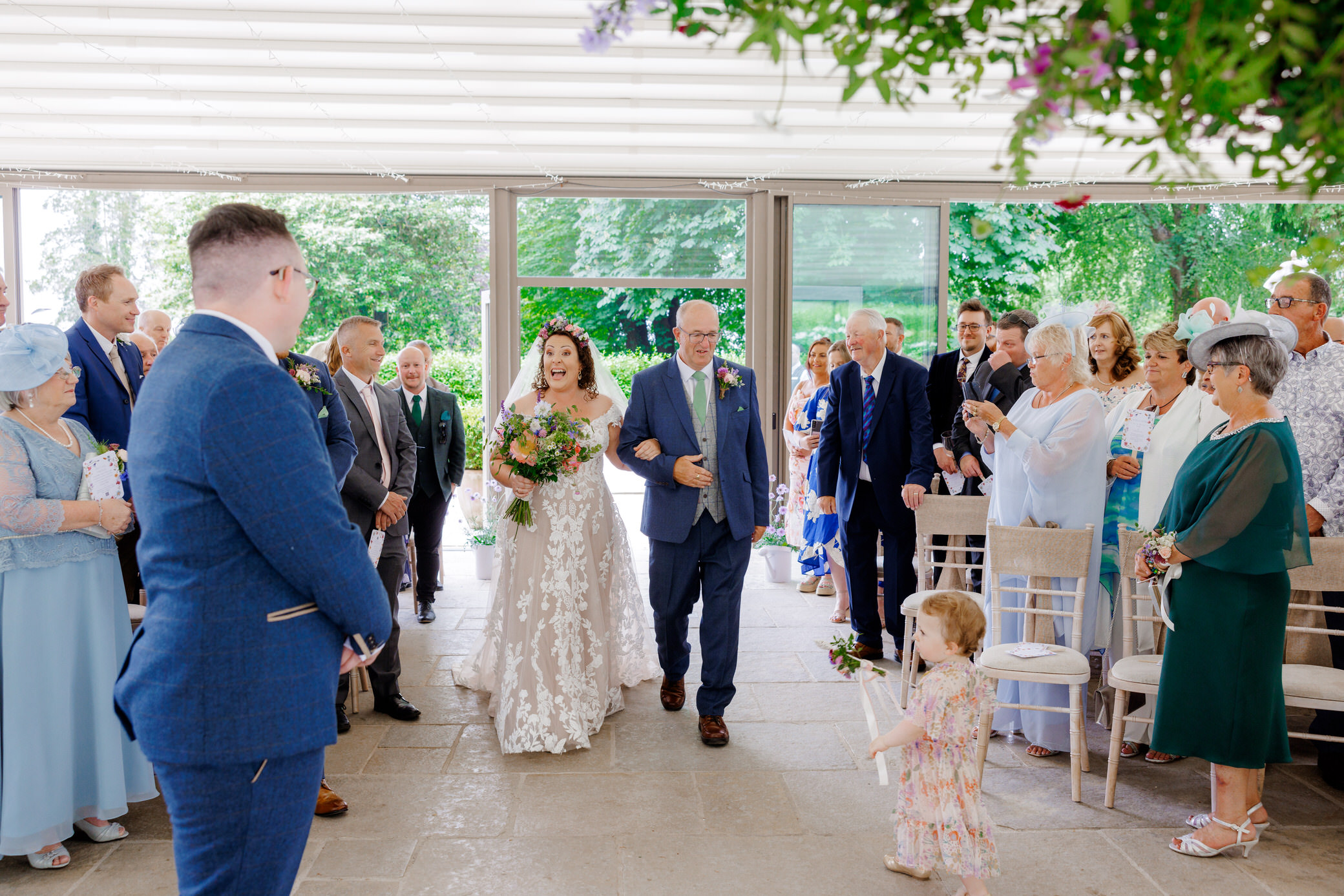 Coed Y Mwstwr Wedding Photography - Bride Entrance