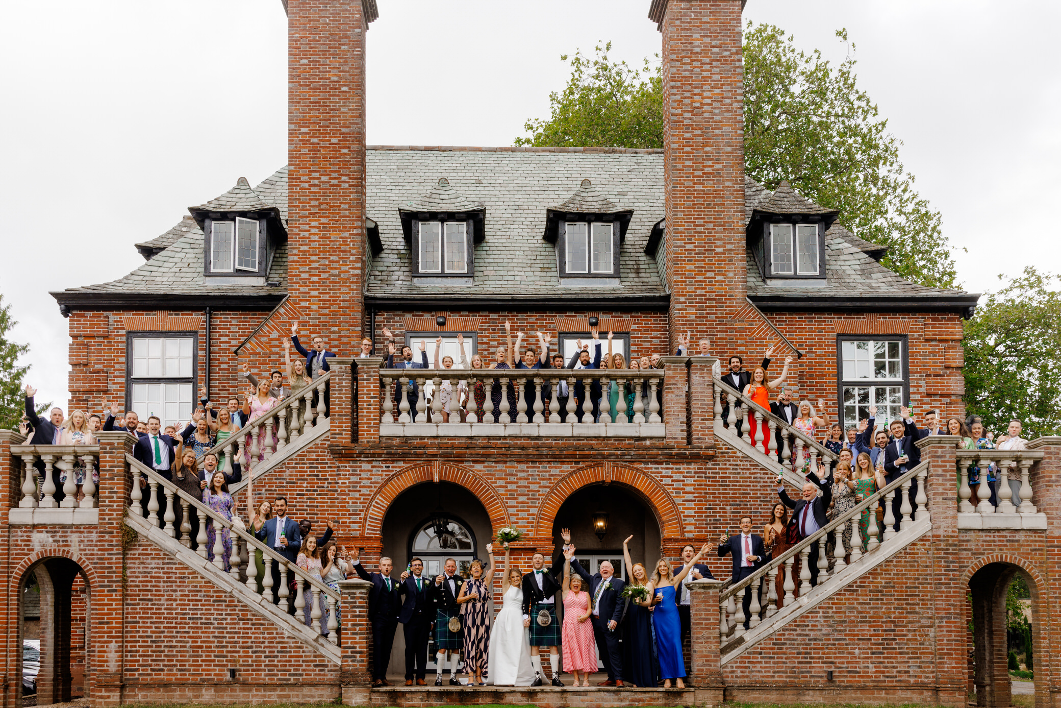 Sant Ffread House Wedding Photography - Group photo