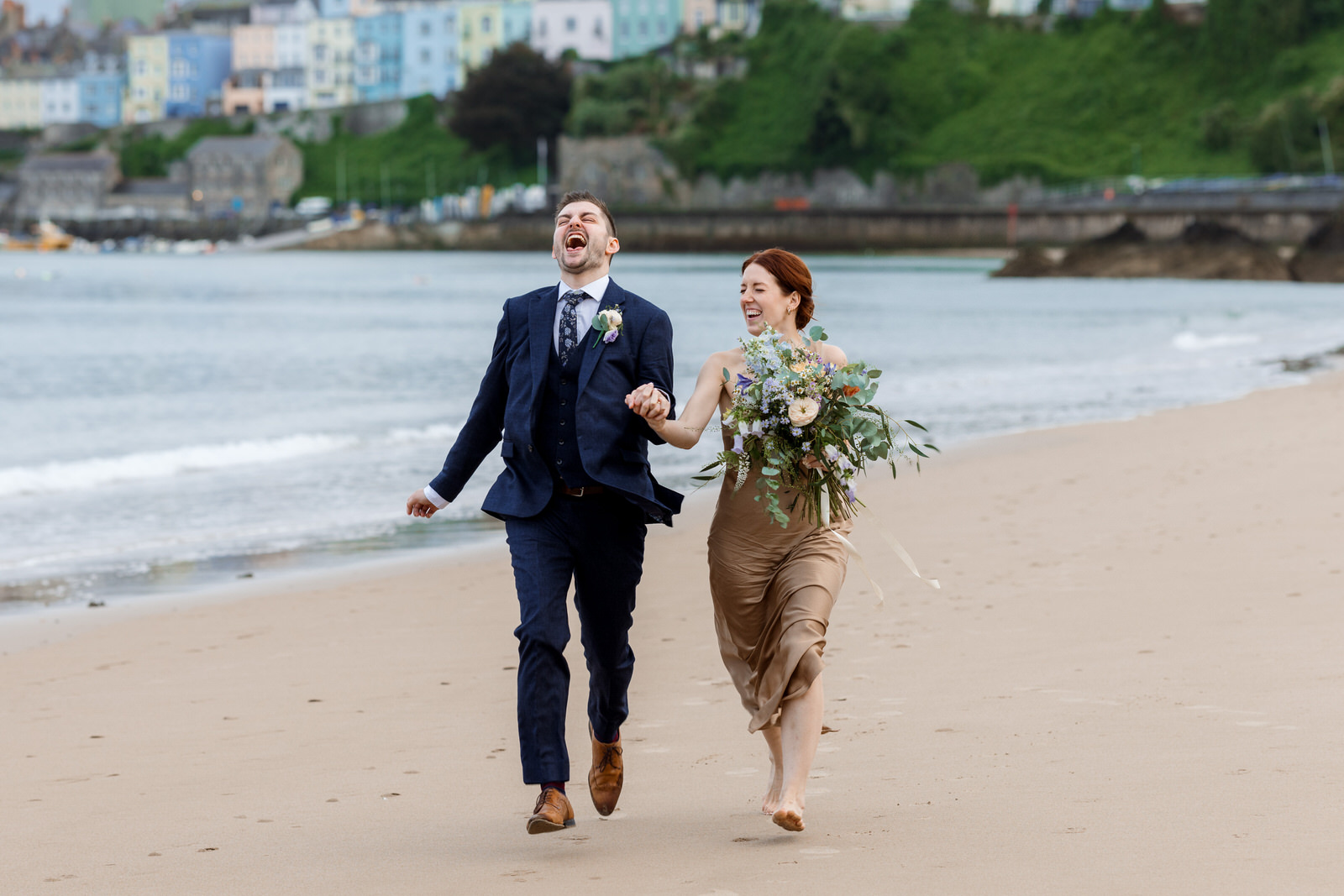 Natural wedding photography Tenby